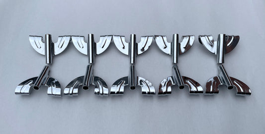 Vintage Style Bass Drum Claw Hooks Chrome - Set of 10