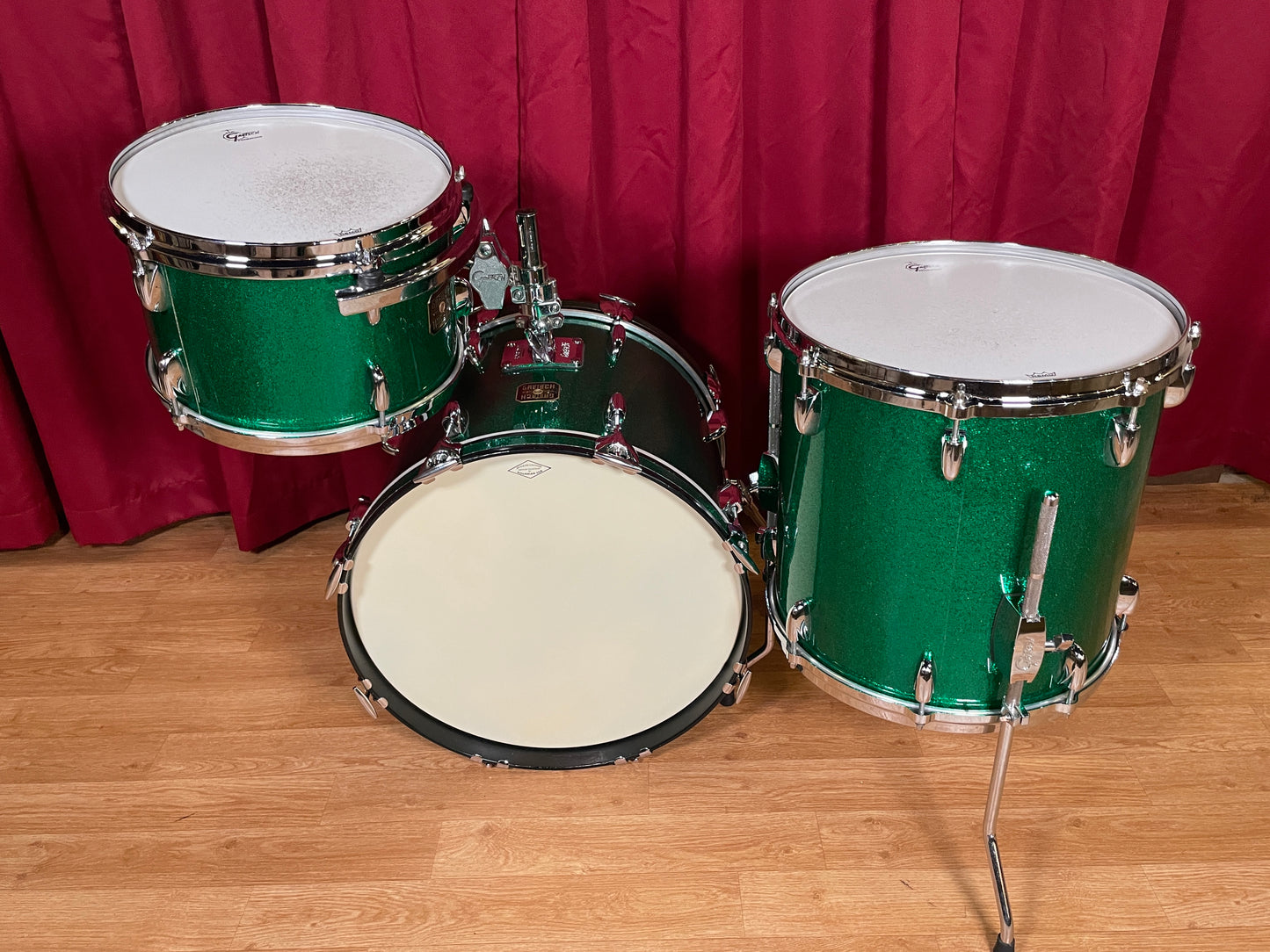 Gretsch USA Custom Bop Drum Set Green Sparkle 18/12/14