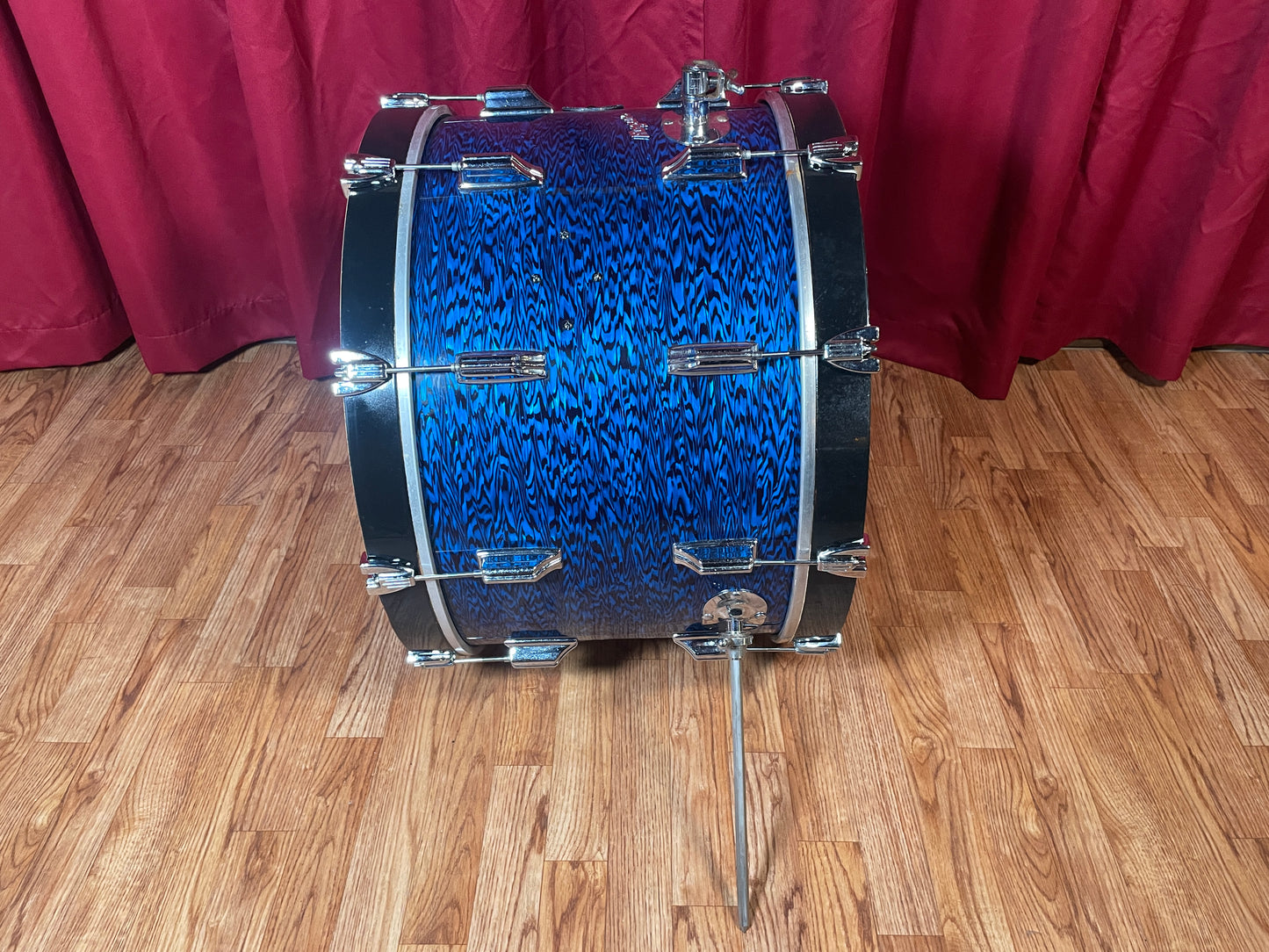 1970s Rogers PowerTone 14x22 Bass Drum Blue Onyx Pearl 22x14