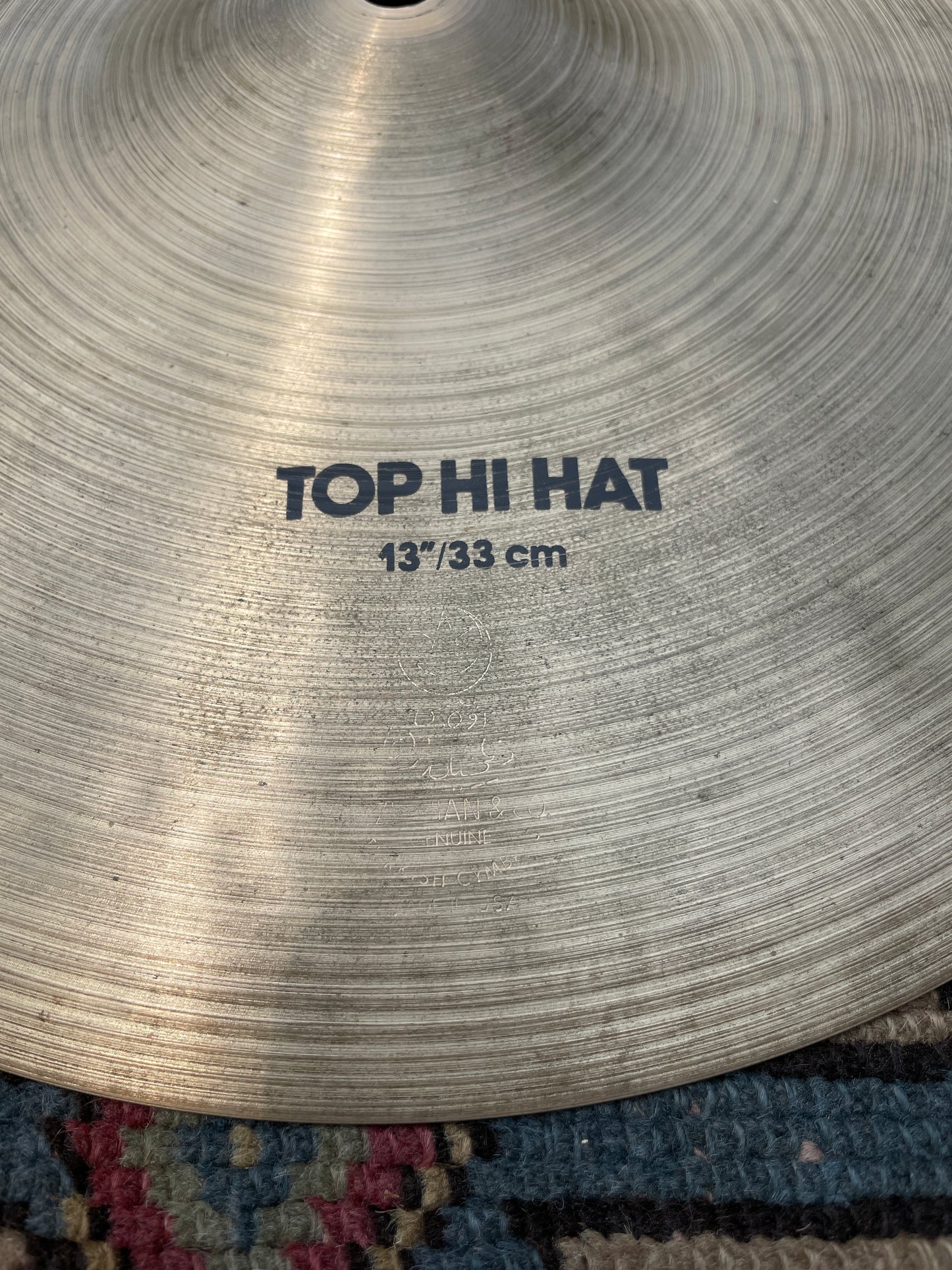 13" Zildjian K Hi-Hat Top Single 850g
