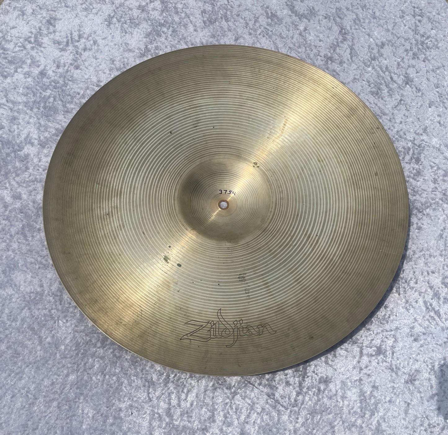 22" Zildjian A 1970s Hollow Logo Ride Cymbal 3754g