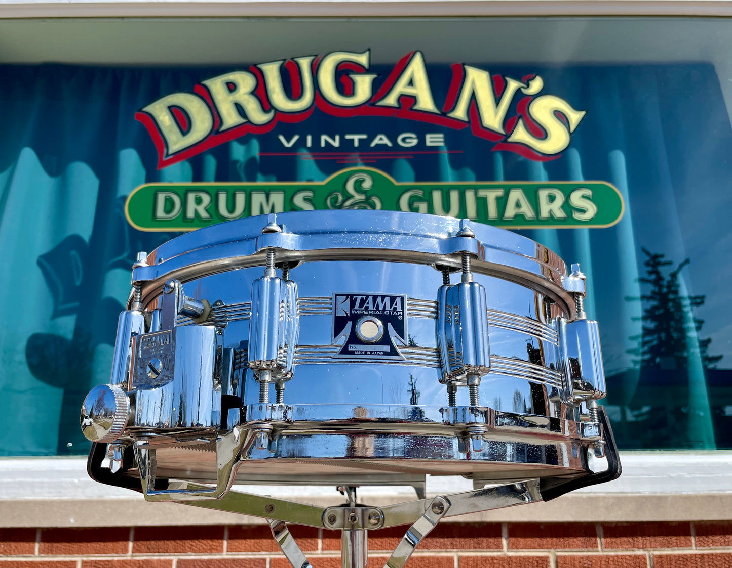 1980s Tama 5x14 No. 8005 Imperialstar King Beat Seamless Steel Snare Drum