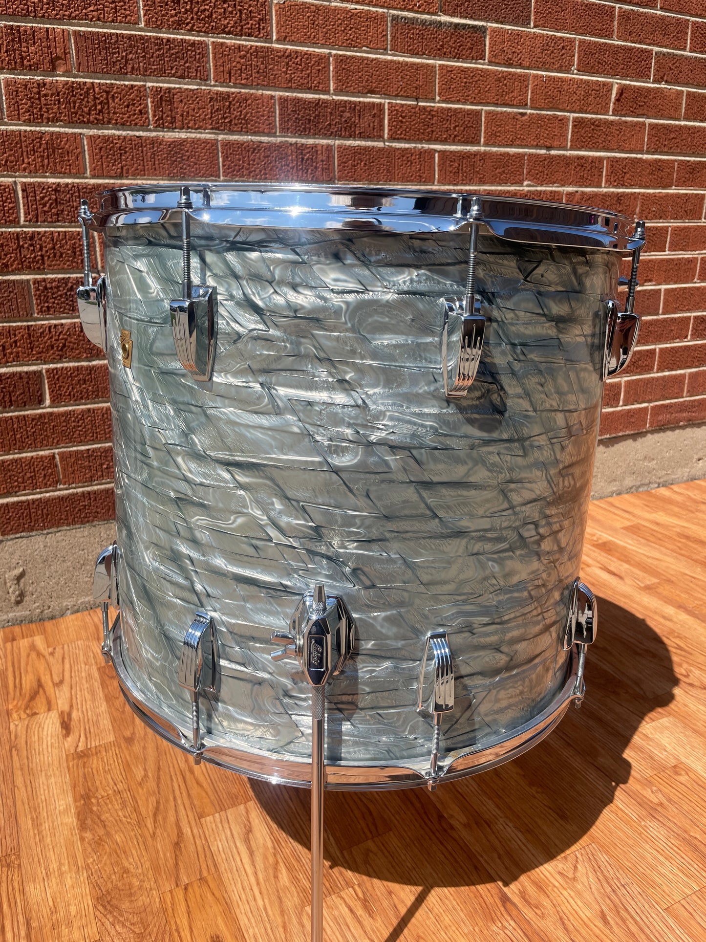 1966 Ludwig 16x18 Floor Tom Drum Sky Blue Pearl