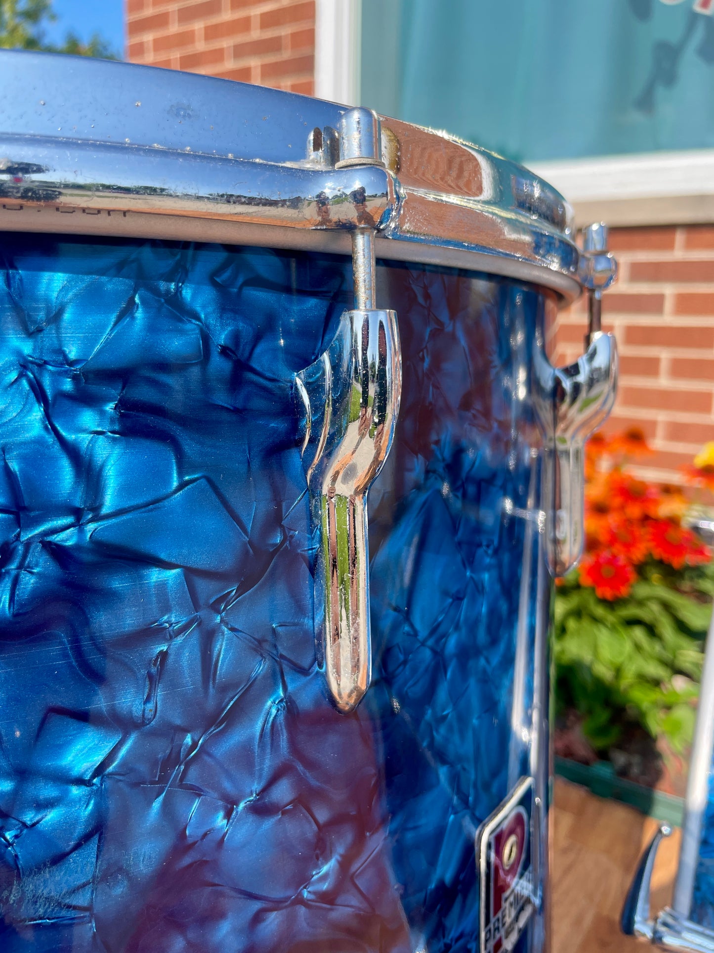 1960s Premier 54 Outfit Drum Set Blue Pearl 20/12/16 w/ 5.5x14 Snare