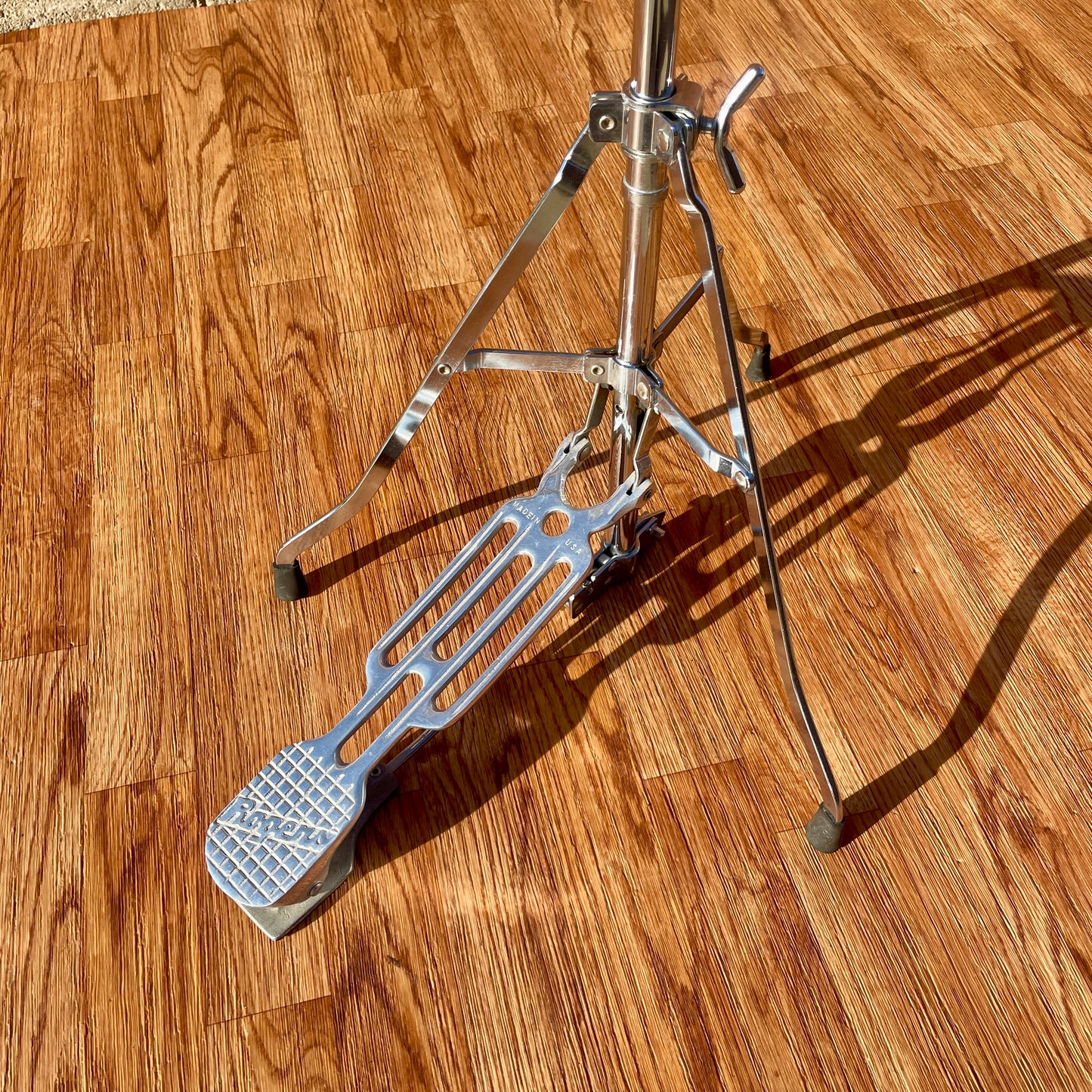 1960s Rogers Swiv-O-Matic No. 4402 Swan Leg Hi-Hat Stand w/ One-Piece Footboard