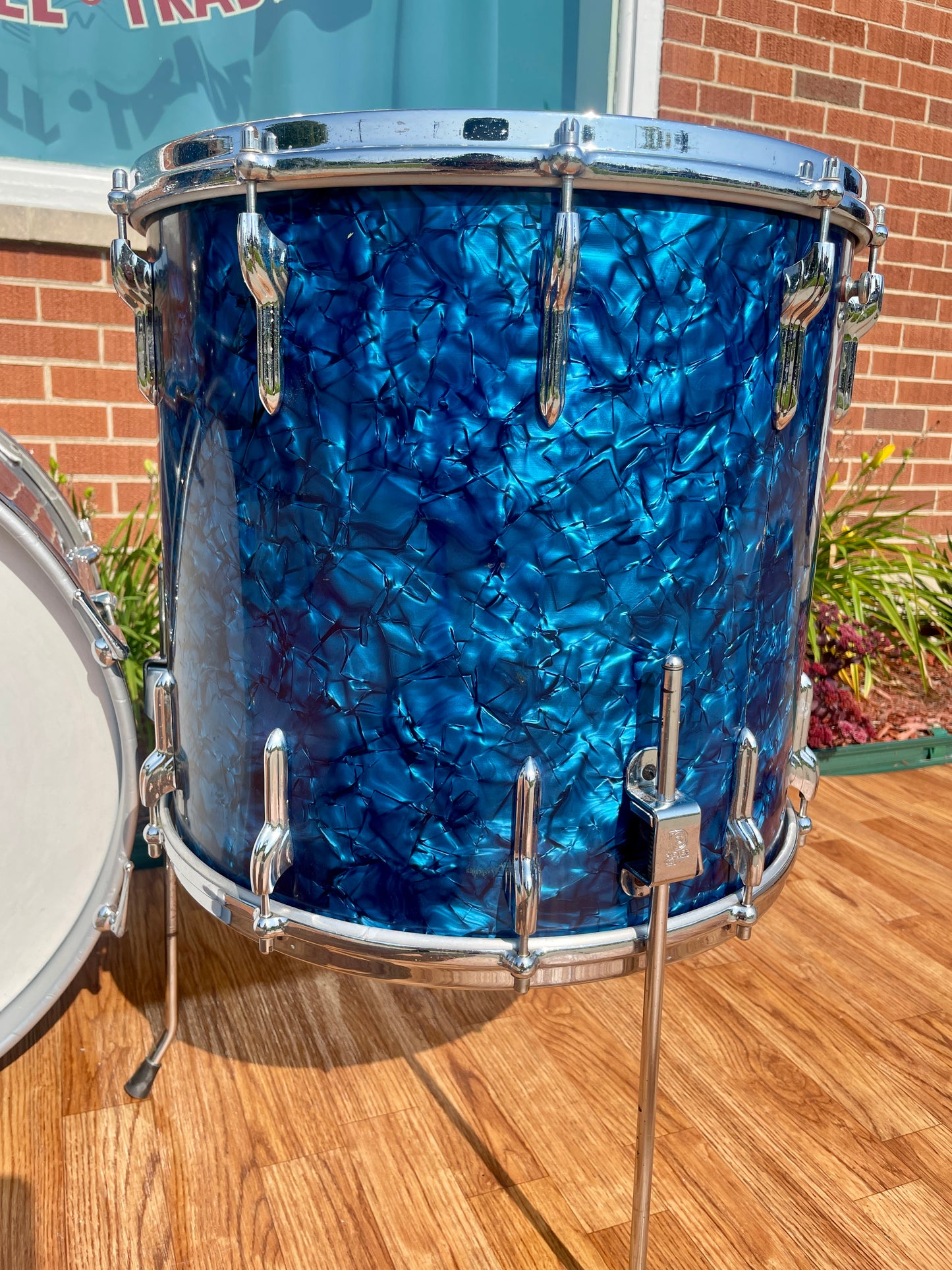 1960s Premier 54 Outfit Drum Set Blue Pearl 20/12/16 w/ 5.5x14 Snare