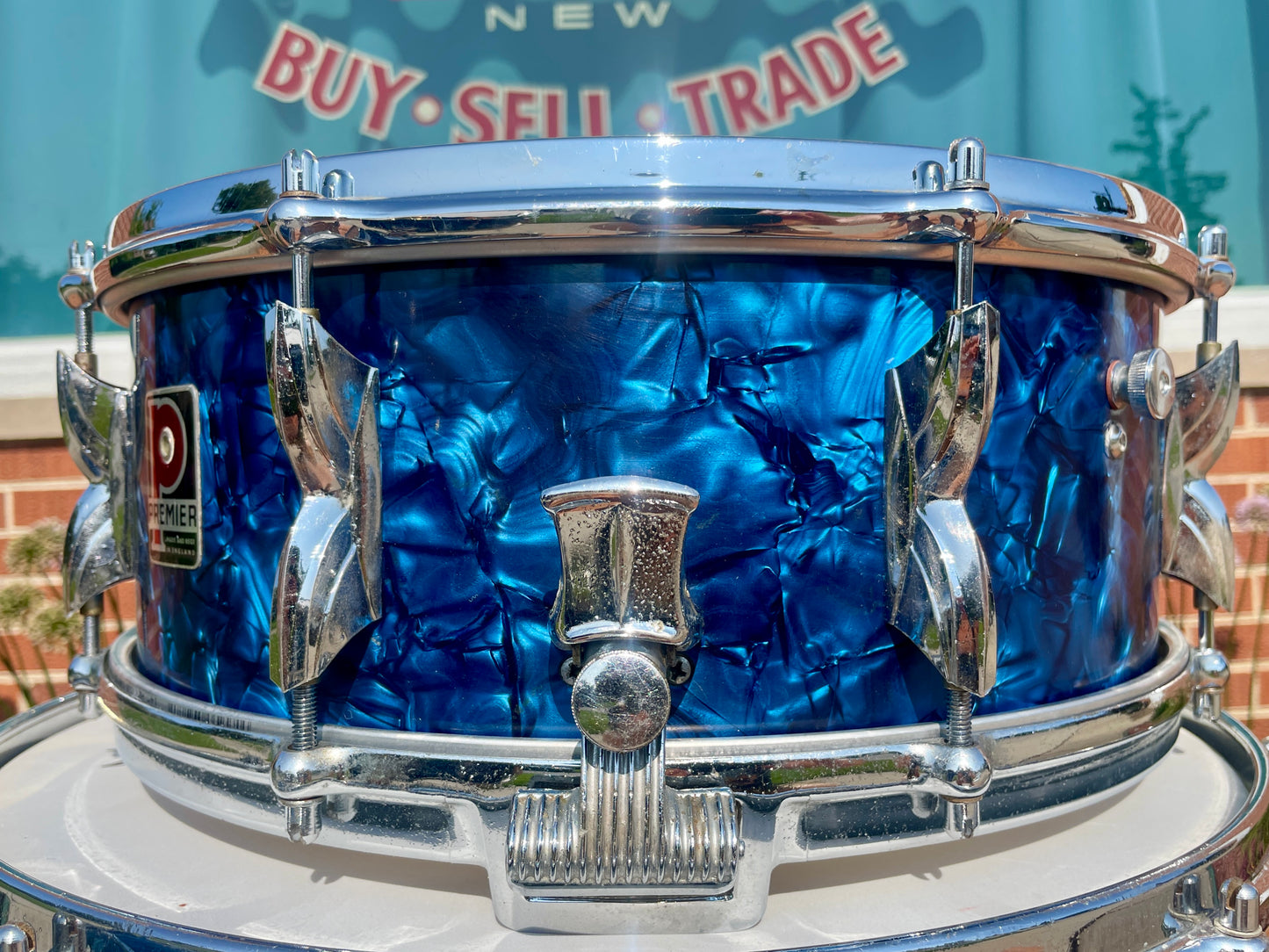 1960s Premier 54 Outfit Drum Set Blue Pearl 20/12/16 w/ 5.5x14 Snare