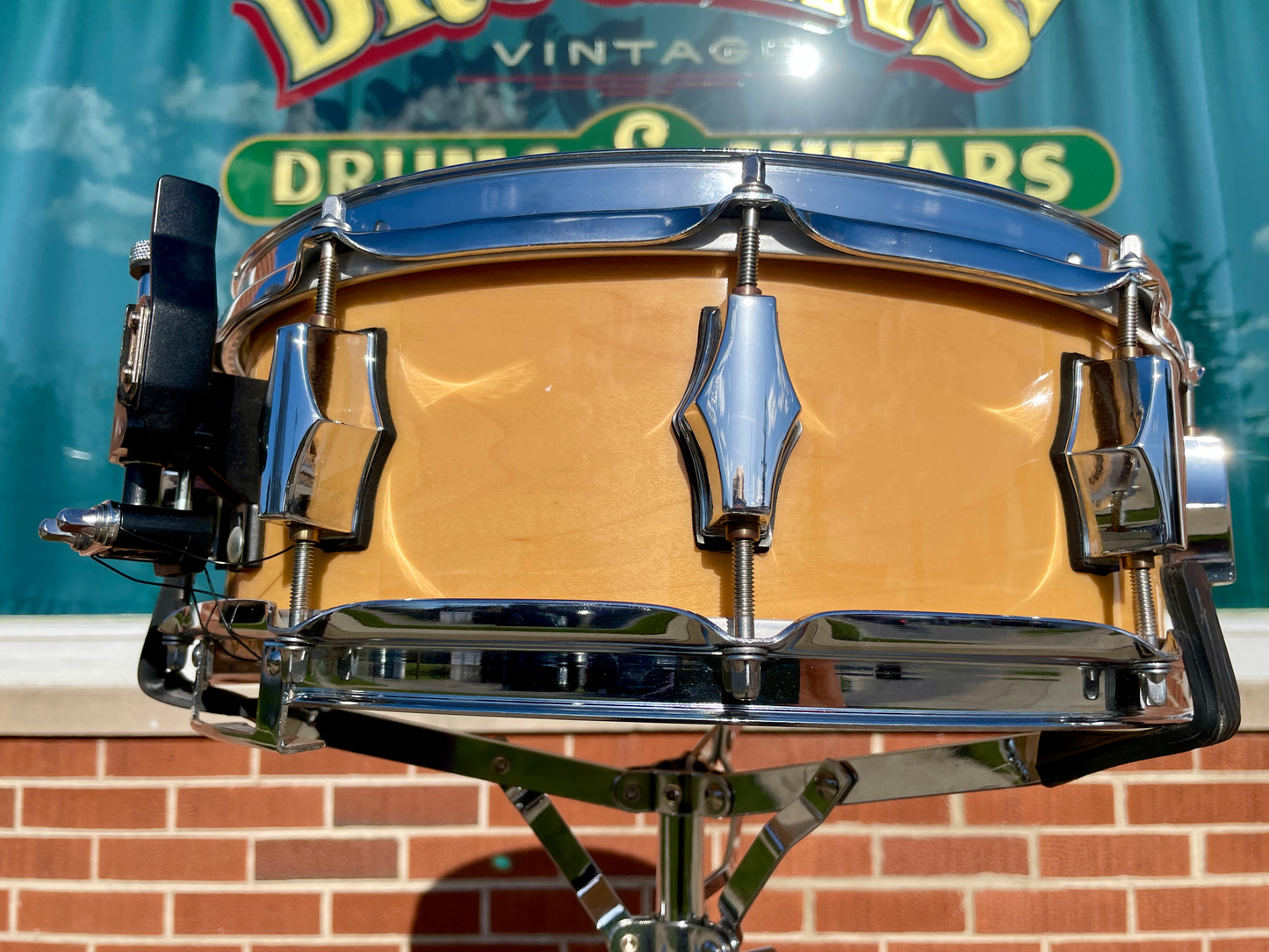 1990s Fibes 5x14 Maple Jasper Shell Snare Drum