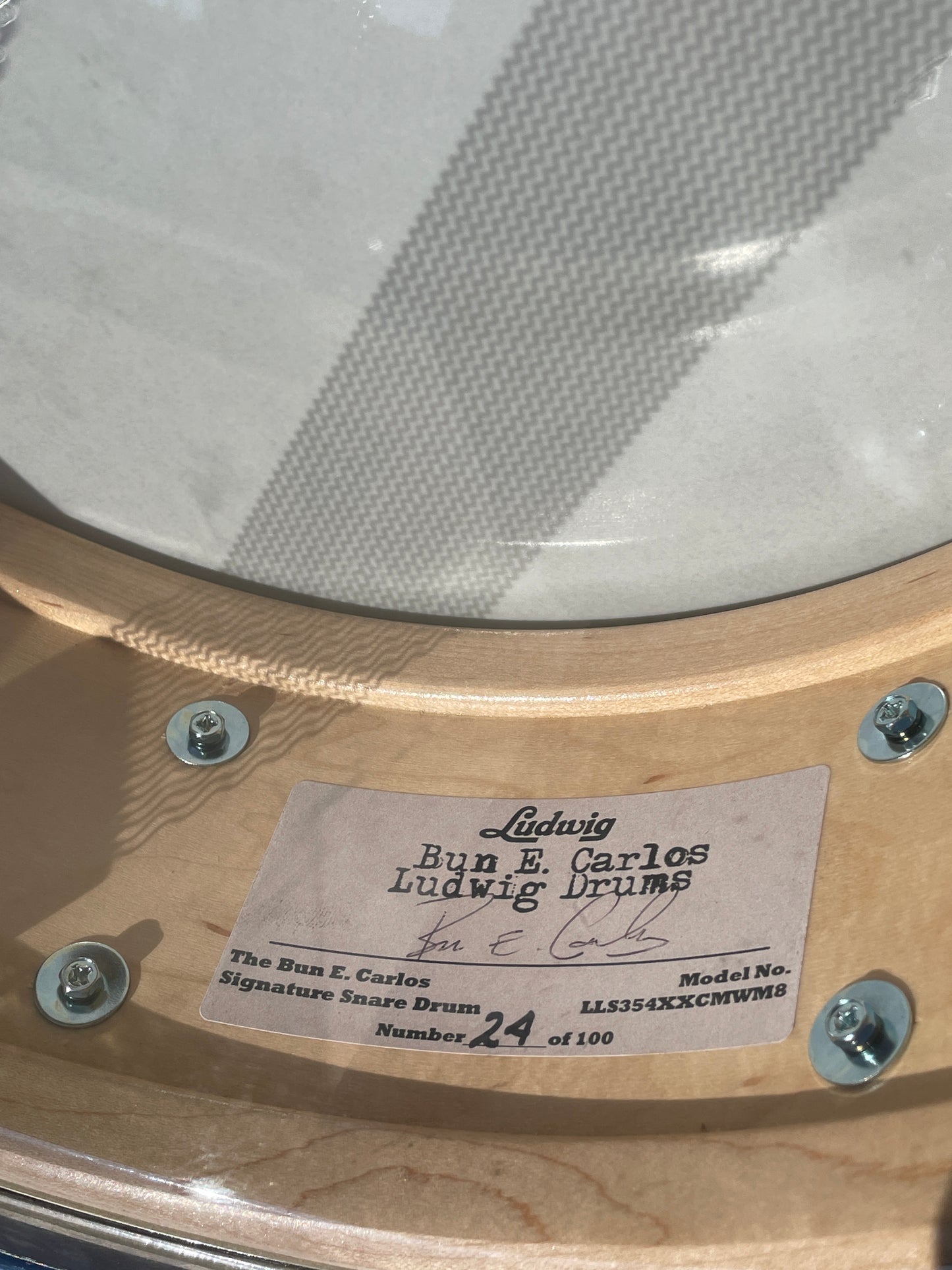Ludwig Limited Edition Bun E. Carlos Snare Drum Citrus Mod #24 of 100