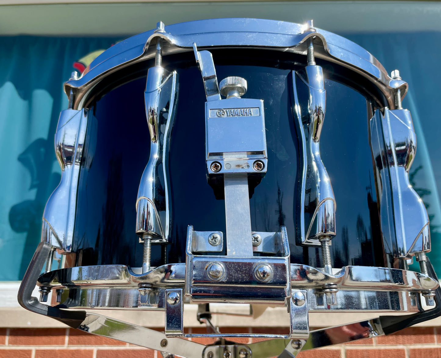 1980s Yamaha SD-098 Recording Custom 8x14 Snare Drum Piano Black MIJ