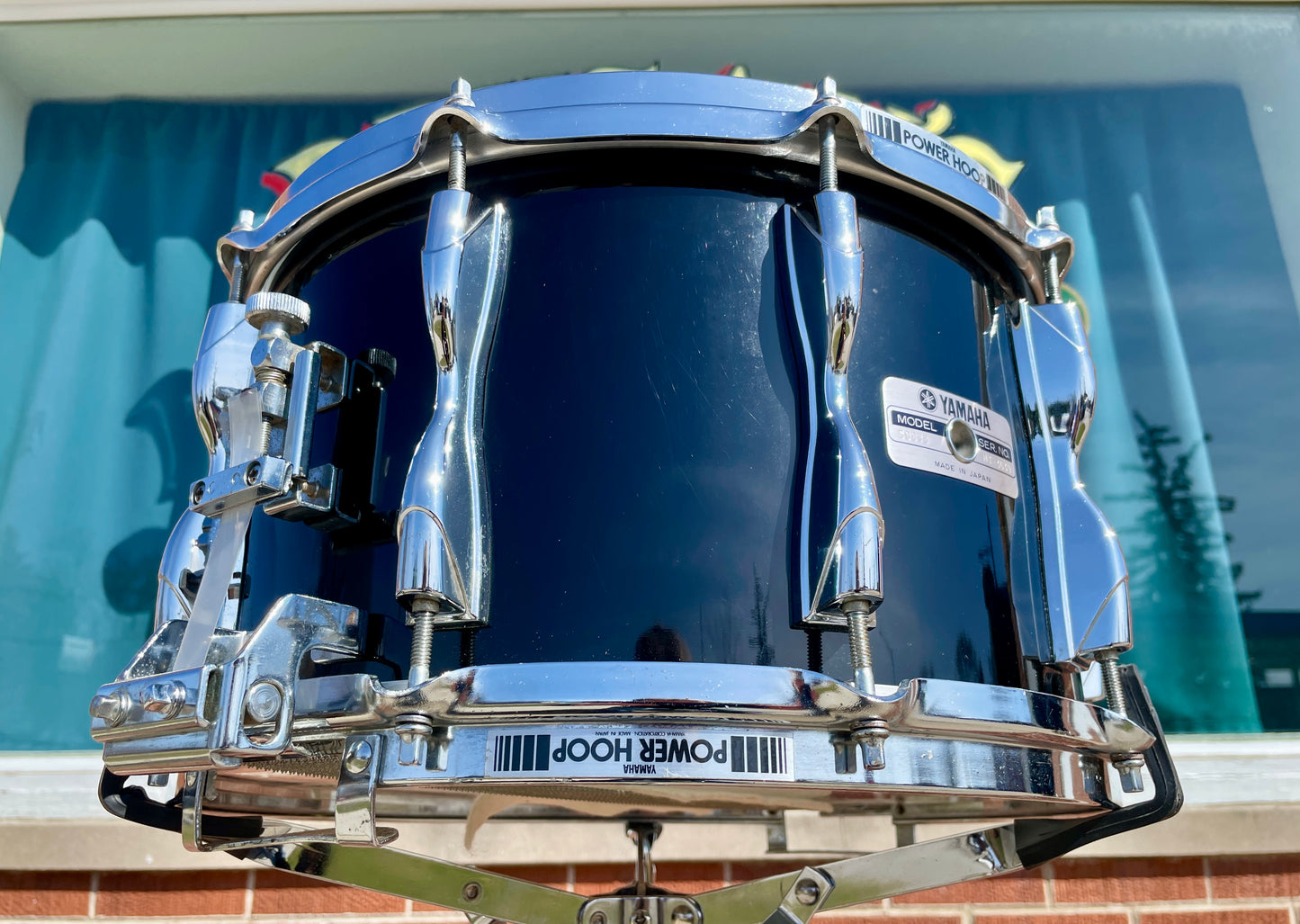 1980s Yamaha SD-098 Recording Custom 8x14 Snare Drum Piano Black MIJ
