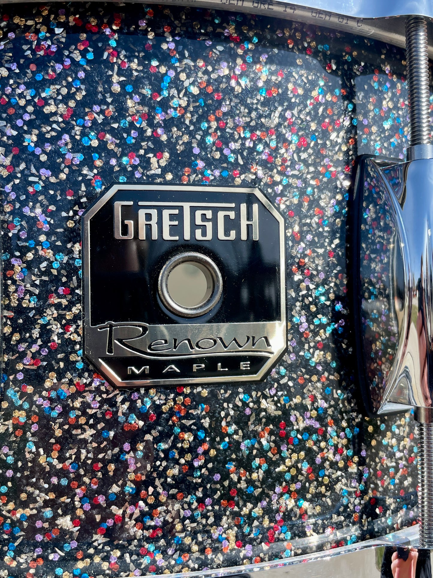 Gretsch 1 of 1 Renown Maple 6.5x14 Snare Drum Peacock Black Galaxy Sparkle