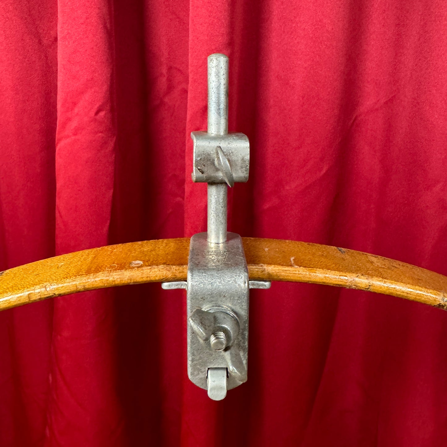 1950s WFL Ludwig Cowbell Holder w/ U-Clamp No. 133 Nickel