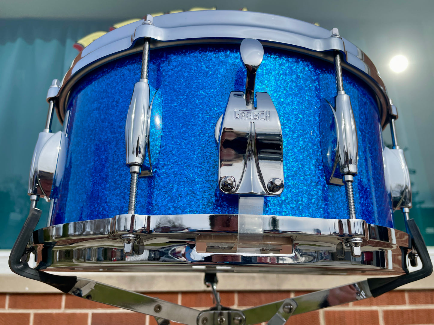 Gretsch USA Custom 6.5x14 Snare Drum Blue Sparkle