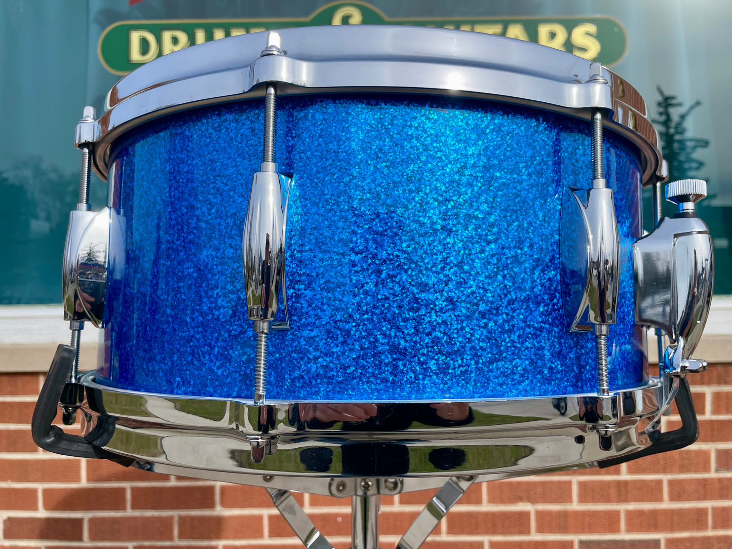 Gretsch USA Custom 6.5x14 Snare Drum Blue Sparkle