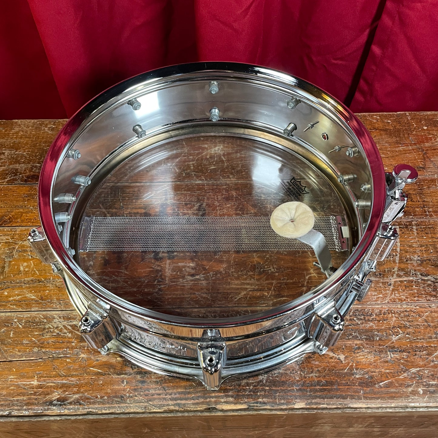 1970s Rogers SuperTen Script Logo 5x14 Snare Drum Steel No. 53-2514 Super Ten 10