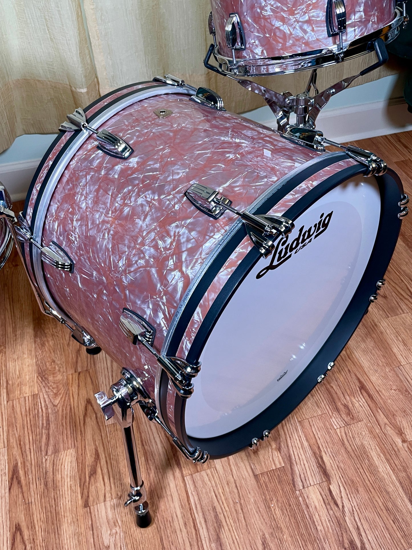 Ludwig Classic Maple Downbeat Drum Set Rose Marine Pearl 20/12/14