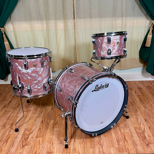 Ludwig Classic Maple Downbeat Drum Set Rose Marine Pearl 20/12/14