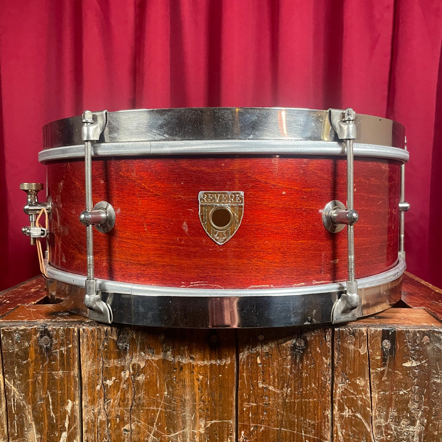1950s Revere 5x14 Single Tension Snare Drum 2-Ply Maple