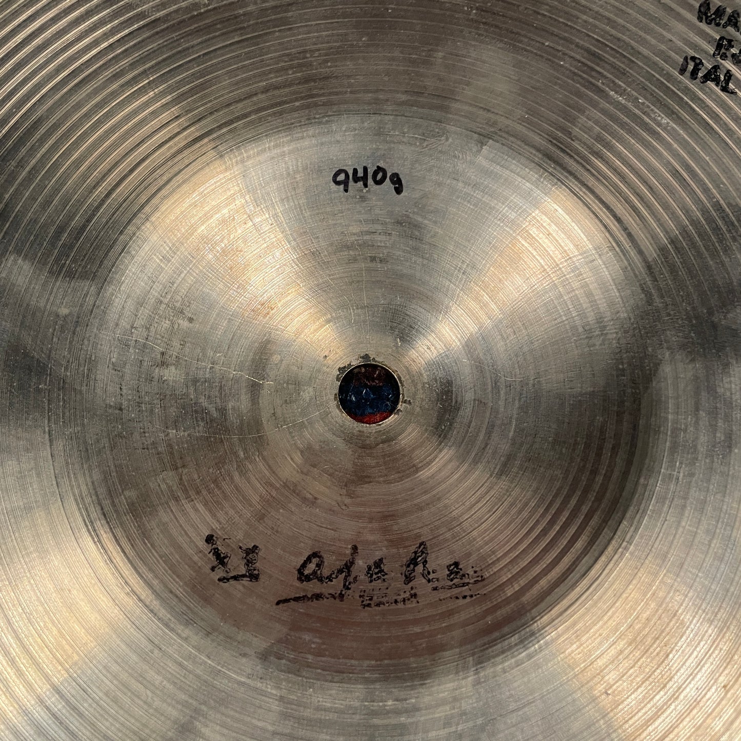 15" Ajaha Medium Hi Hat Single / Crash Cymbal 940g Made In Italy Pre-UFIP