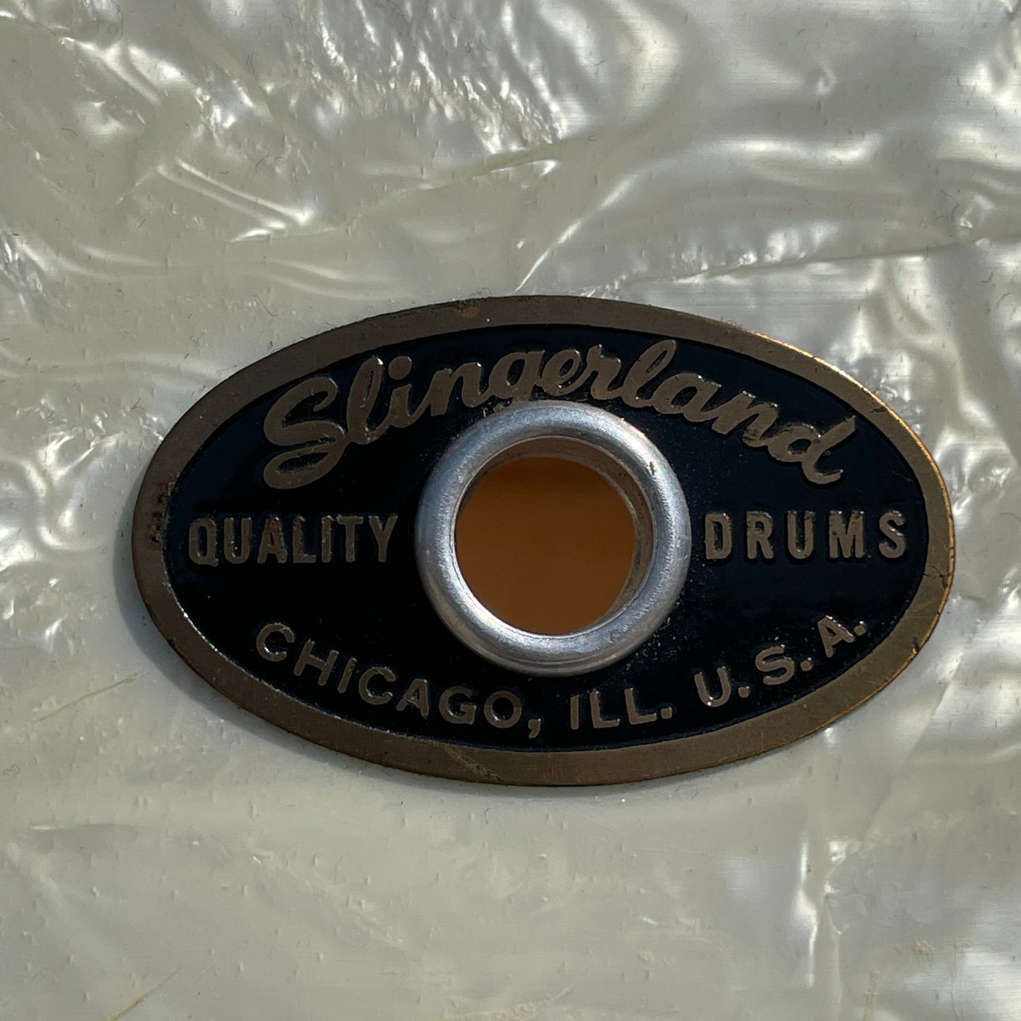 1956-1959 Slingerland 5.5x14 No. 153 Super Gene Krupa Solid Shell Radio King Snare Drum White Marine Pearl
