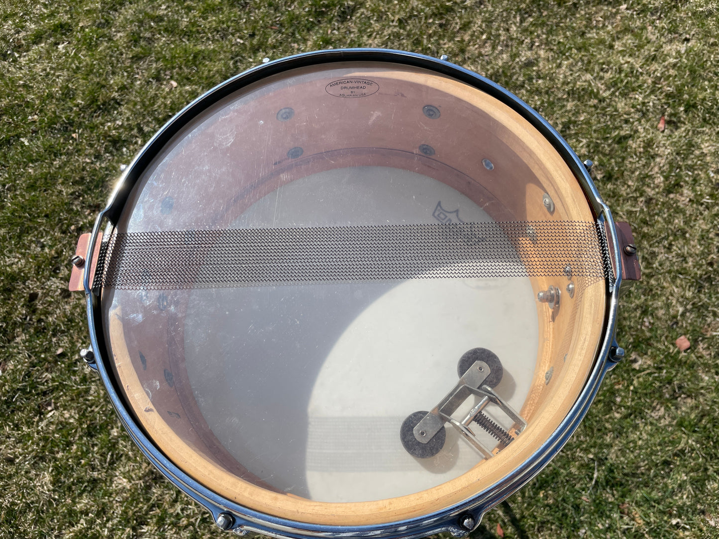 1956-1959 Slingerland 5.5x14 No. 153 Super Gene Krupa Solid Shell Radio King Snare Drum White Marine Pearl