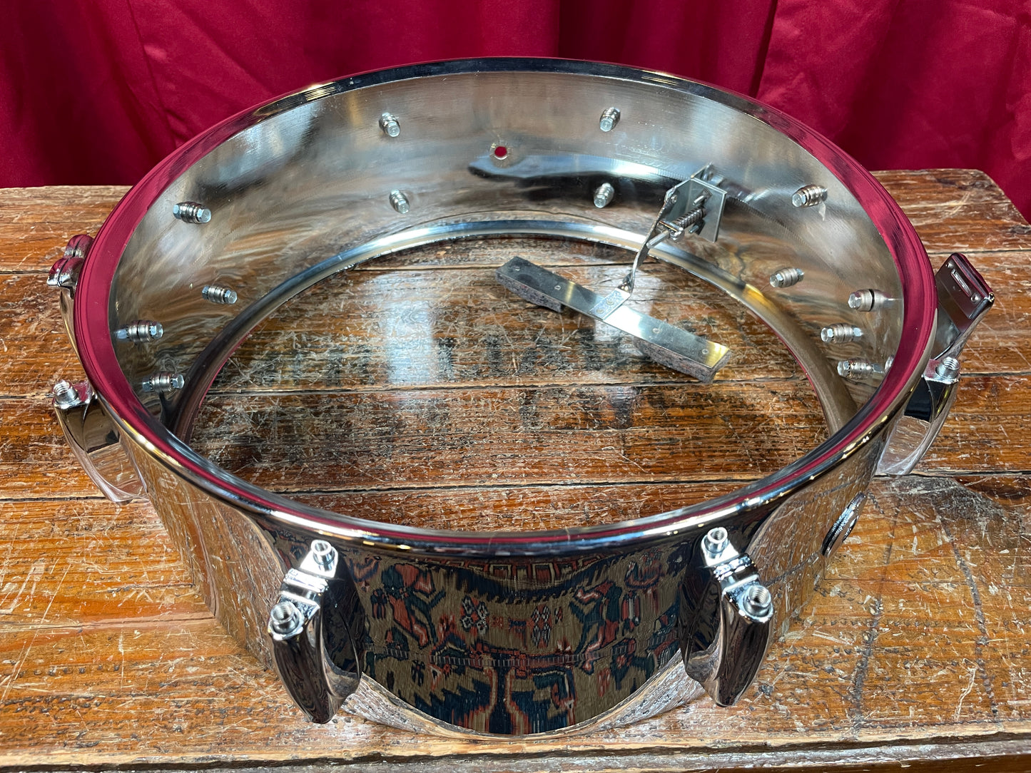1980s Gretsch No. 4160 Chrome Over Brass 5x14 Snare Drum