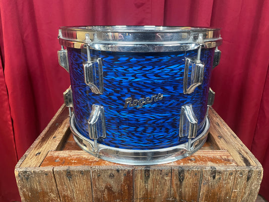 1960s Rogers Holiday 8x12 Tom Drum Blue Onyx Rewrap