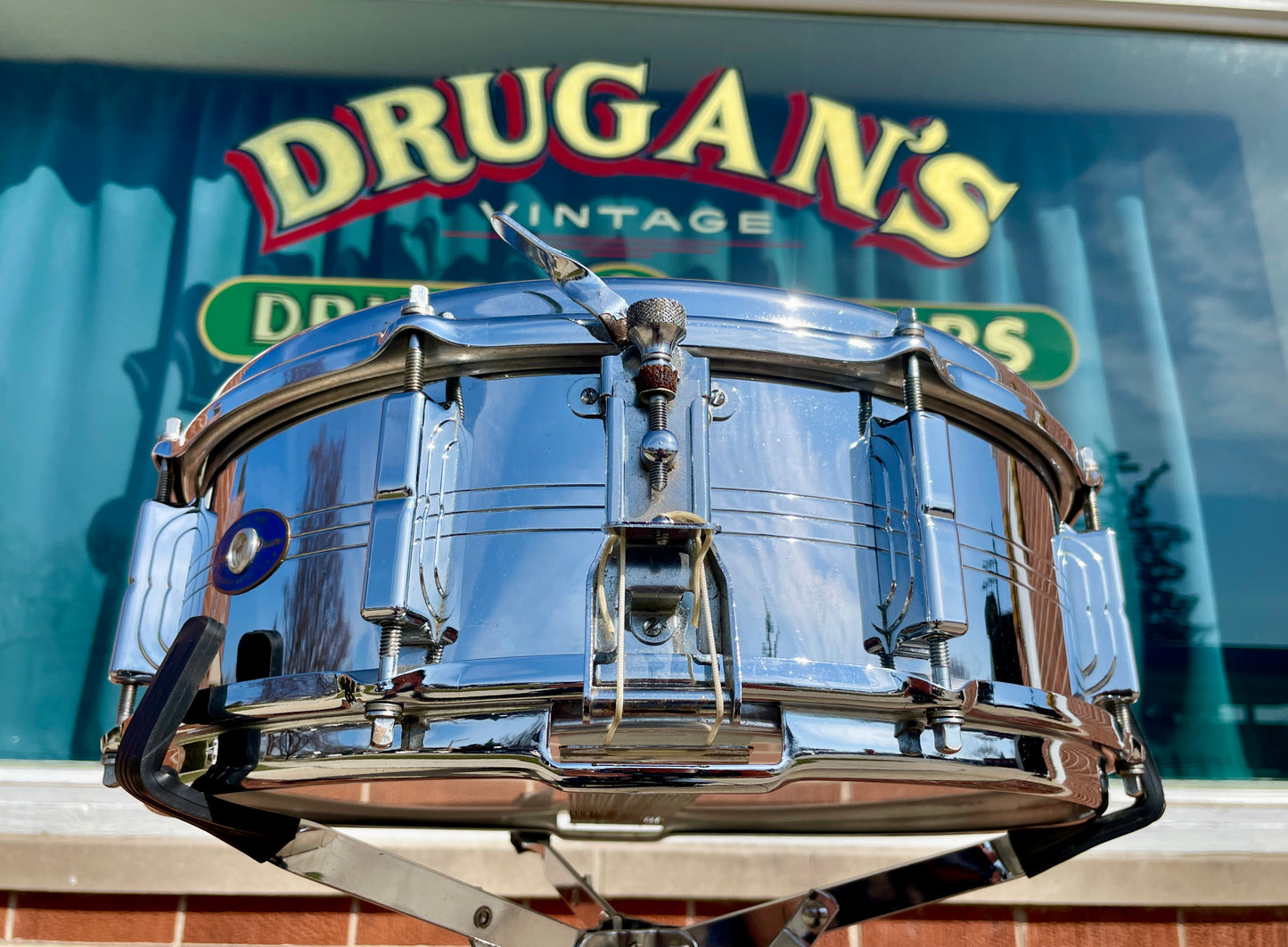 1960s Leedy by Slingerland 5x14 Shelly Manne Model COB Snare Drum No. 391 Slingerleedy Chrome Over Brass