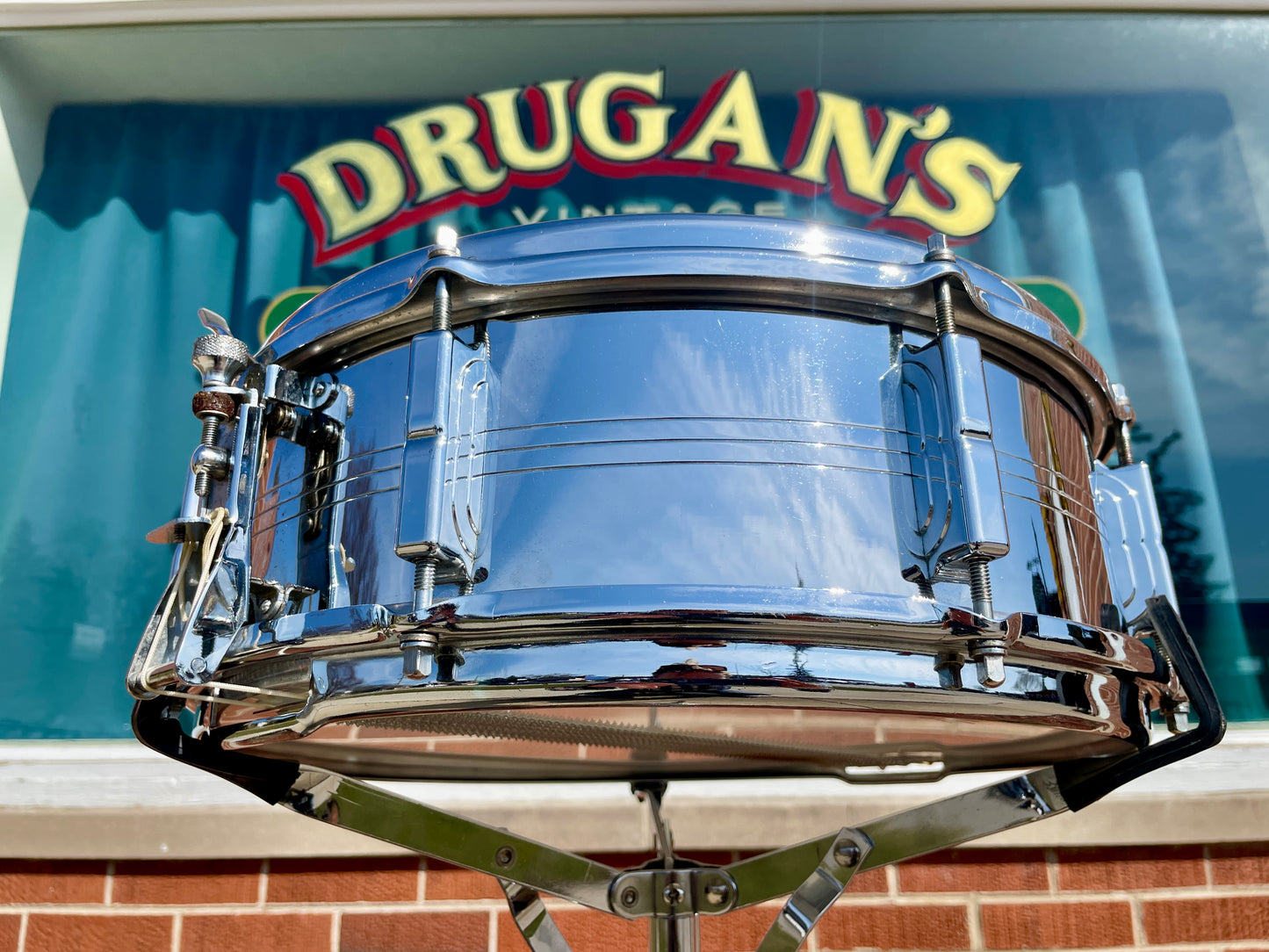 1960s Leedy by Slingerland 5x14 Shelly Manne Model COB Snare Drum No. 391 Slingerleedy Chrome Over Brass
