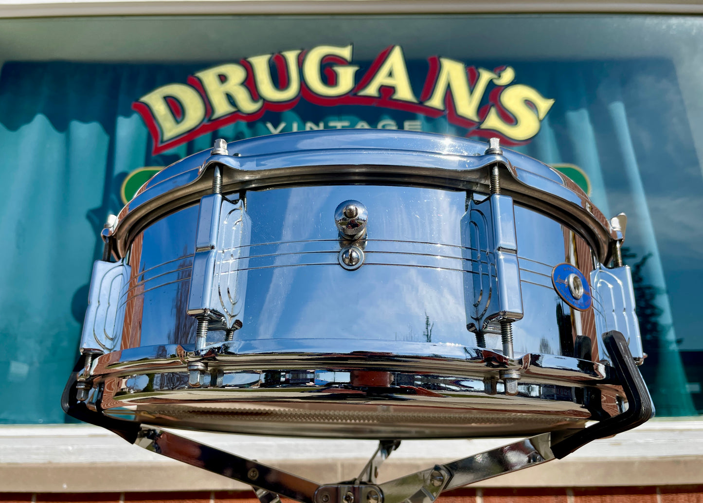 1960s Leedy by Slingerland 5x14 Shelly Manne Model COB Snare Drum No. 391 Slingerleedy Chrome Over Brass