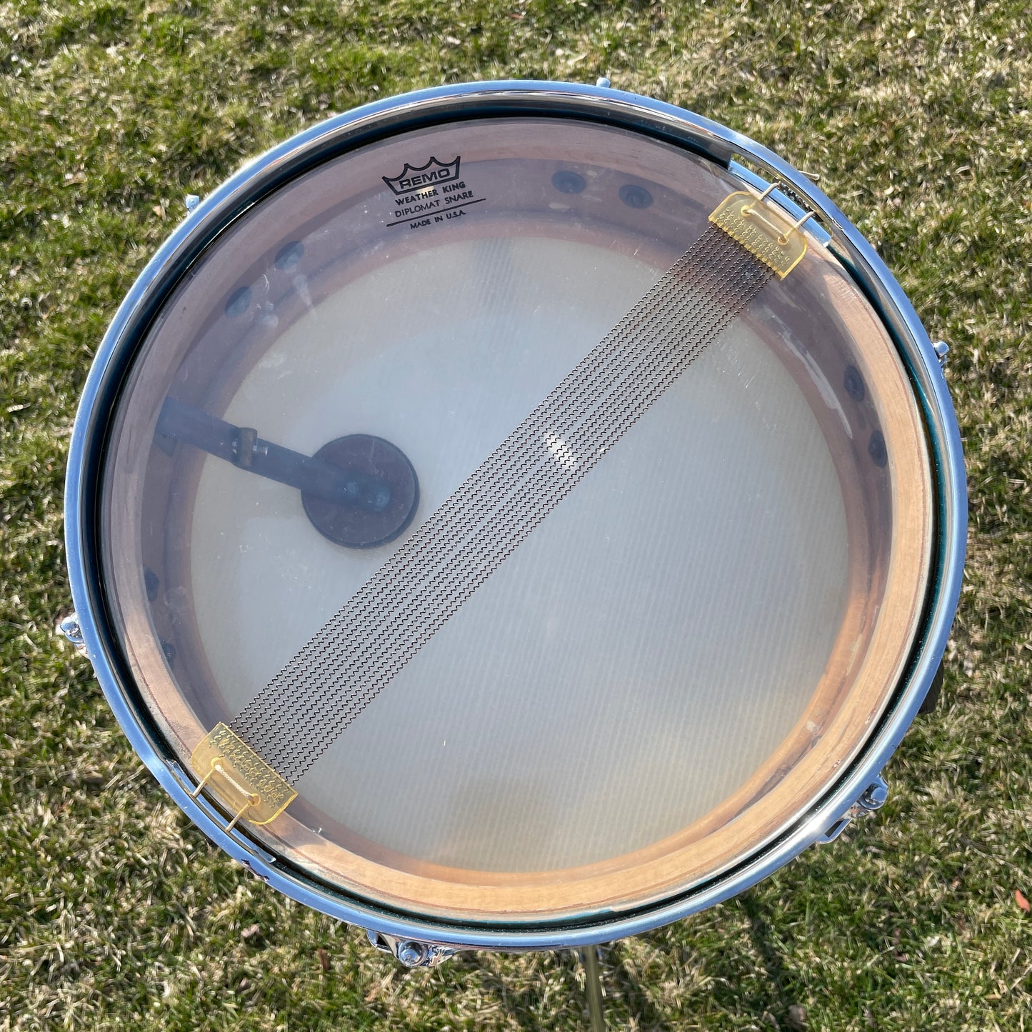 1960 Ludwig 3x13 Be-Bop Jazz Combo Trans Badge Snare Drum Baby Blue/Gold Duco