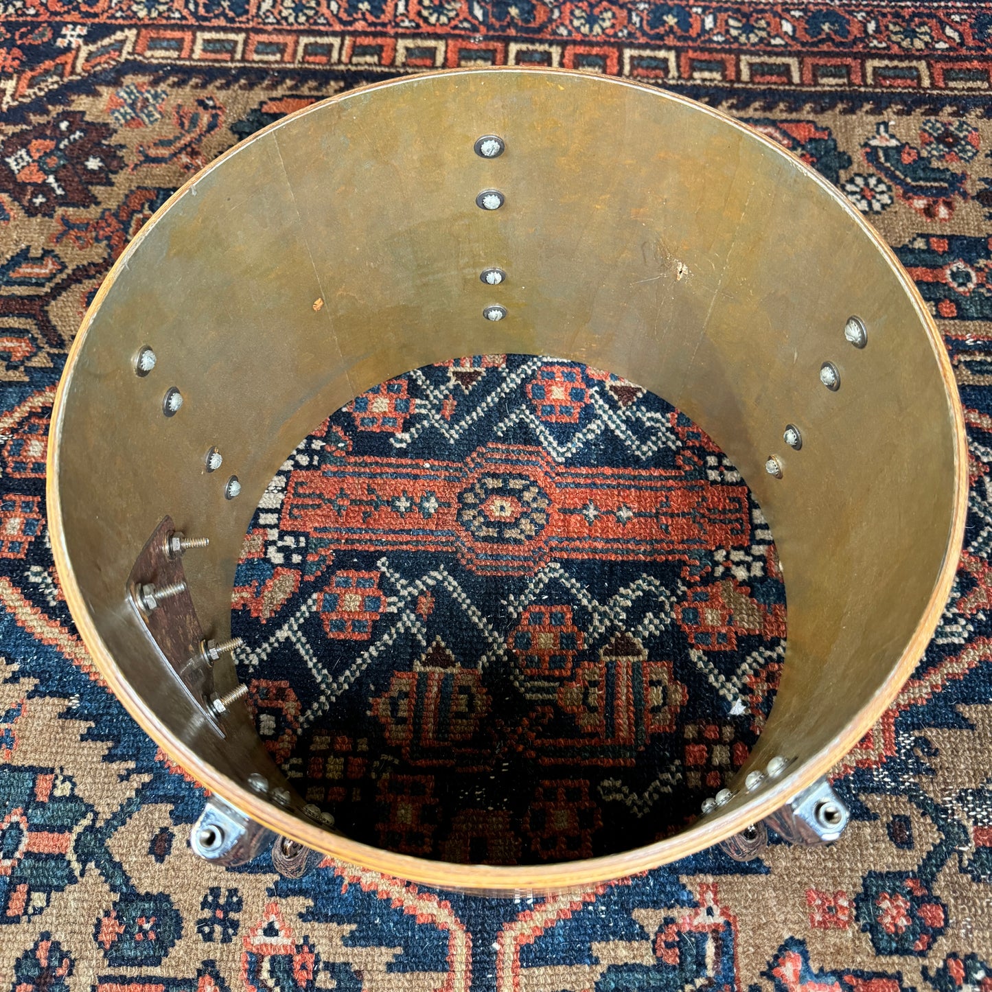 1960s Gretsch 8x12 Floor Tom Drum Natural Round Badge