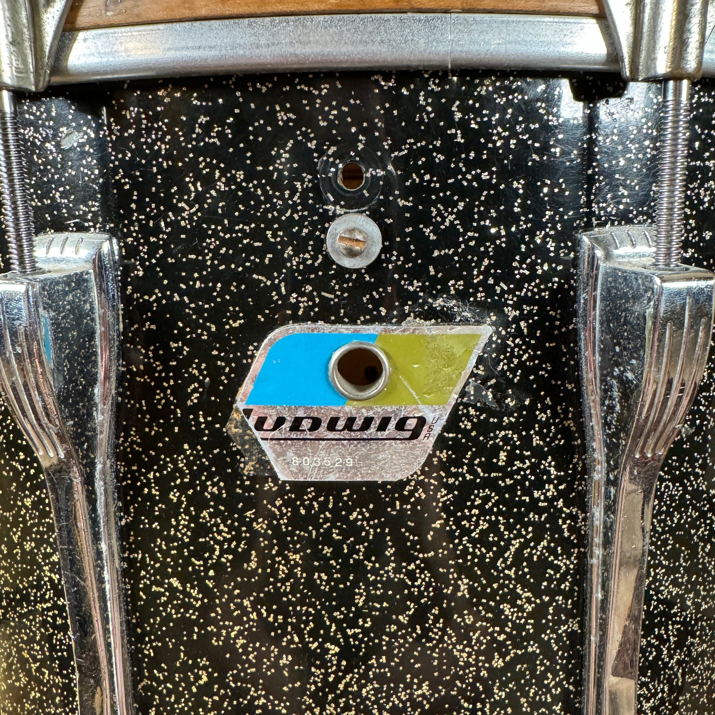 1970s Ludwig 12x15 Marching Snare / Bass Drum Conversion Anniversary Sparkle
