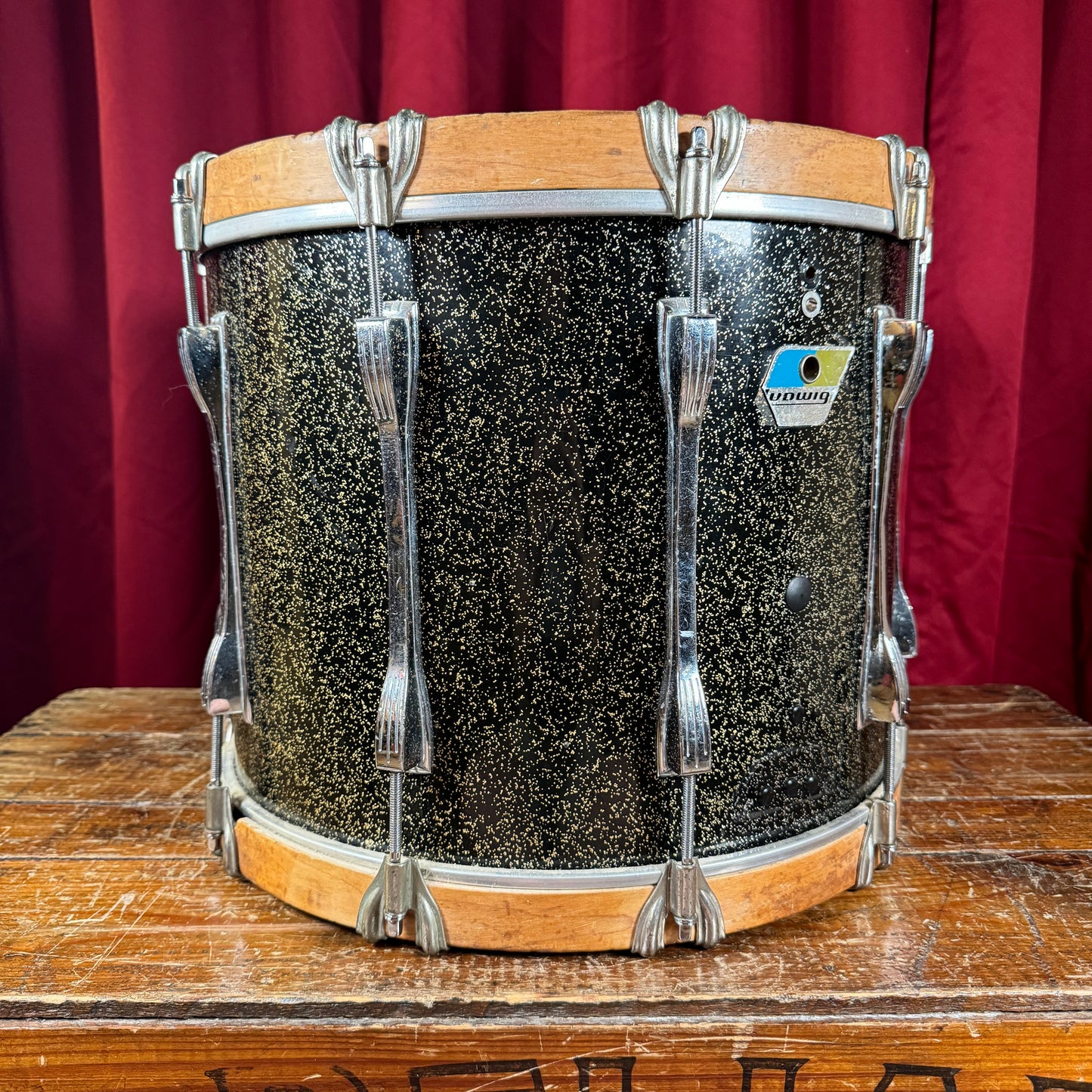 1970s Ludwig 12x15 Marching Snare / Bass Drum Conversion Anniversary Sparkle