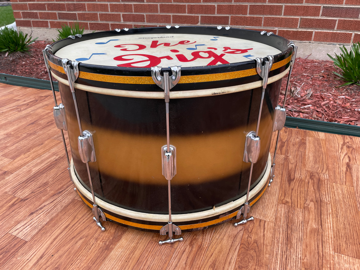 1959 Slingerland Swingmaster Ensemble 5-N Outfit Drum Set Black Gold Duco 12x22/12/5.5x14