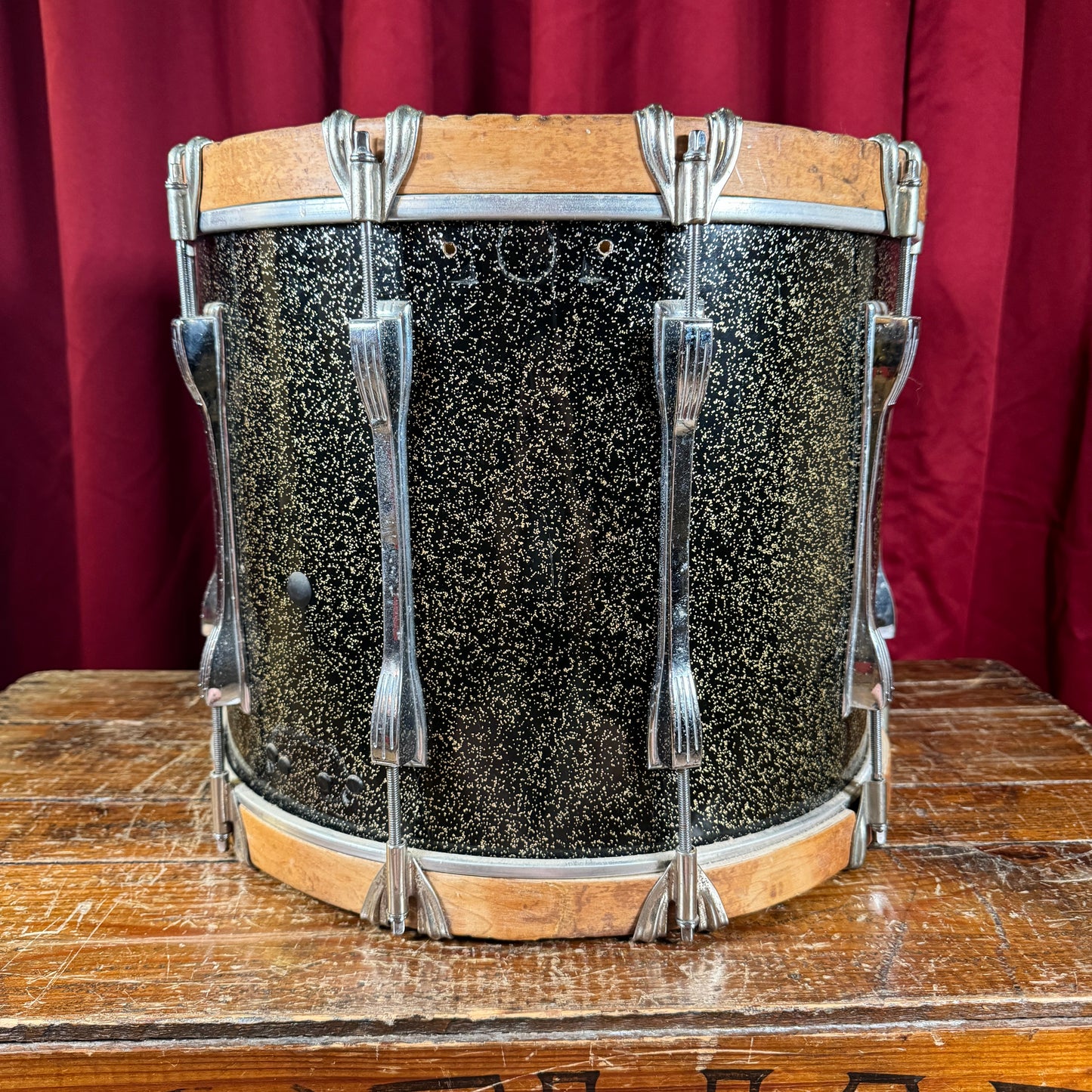 1970s Ludwig 12x15 Marching Snare / Bass Drum Conversion Anniversary Sparkle