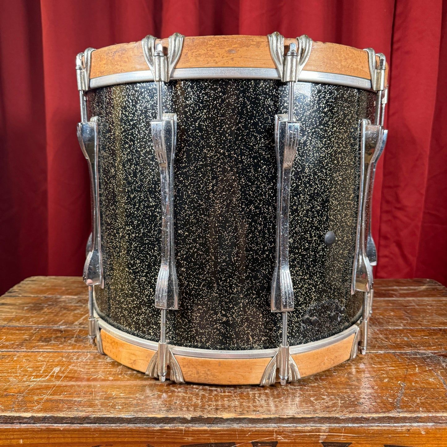 1970s Ludwig 12x15 Marching Snare / Bass Drum Conversion Anniversary Sparkle