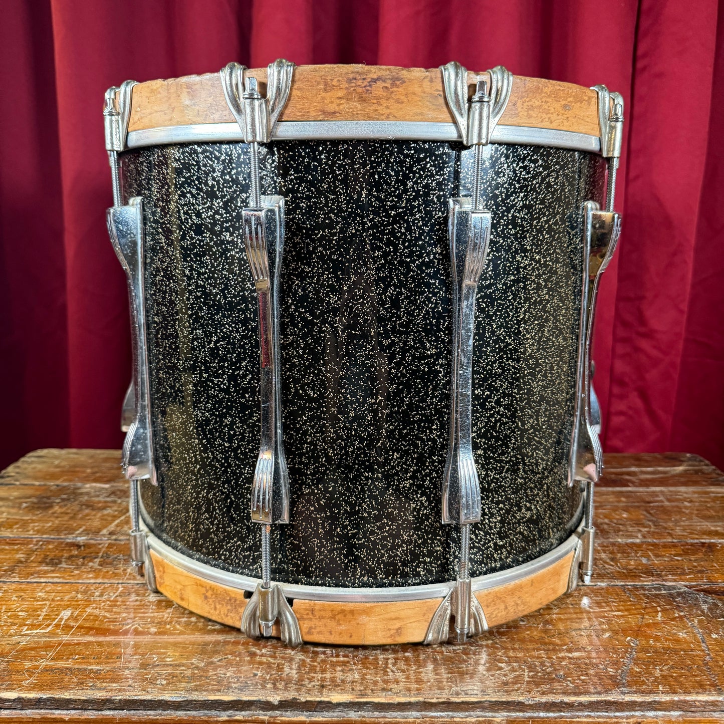 1970s Ludwig 12x15 Marching Snare / Bass Drum Conversion Anniversary Sparkle