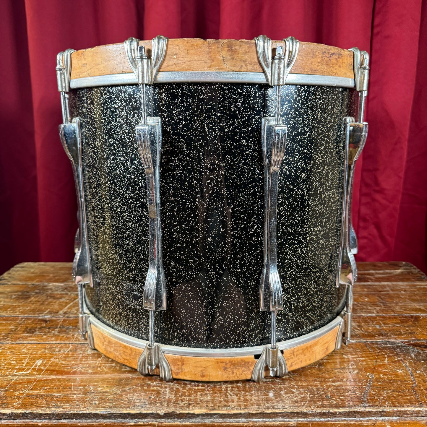 1970s Ludwig 12x15 Marching Snare / Bass Drum Conversion Anniversary Sparkle