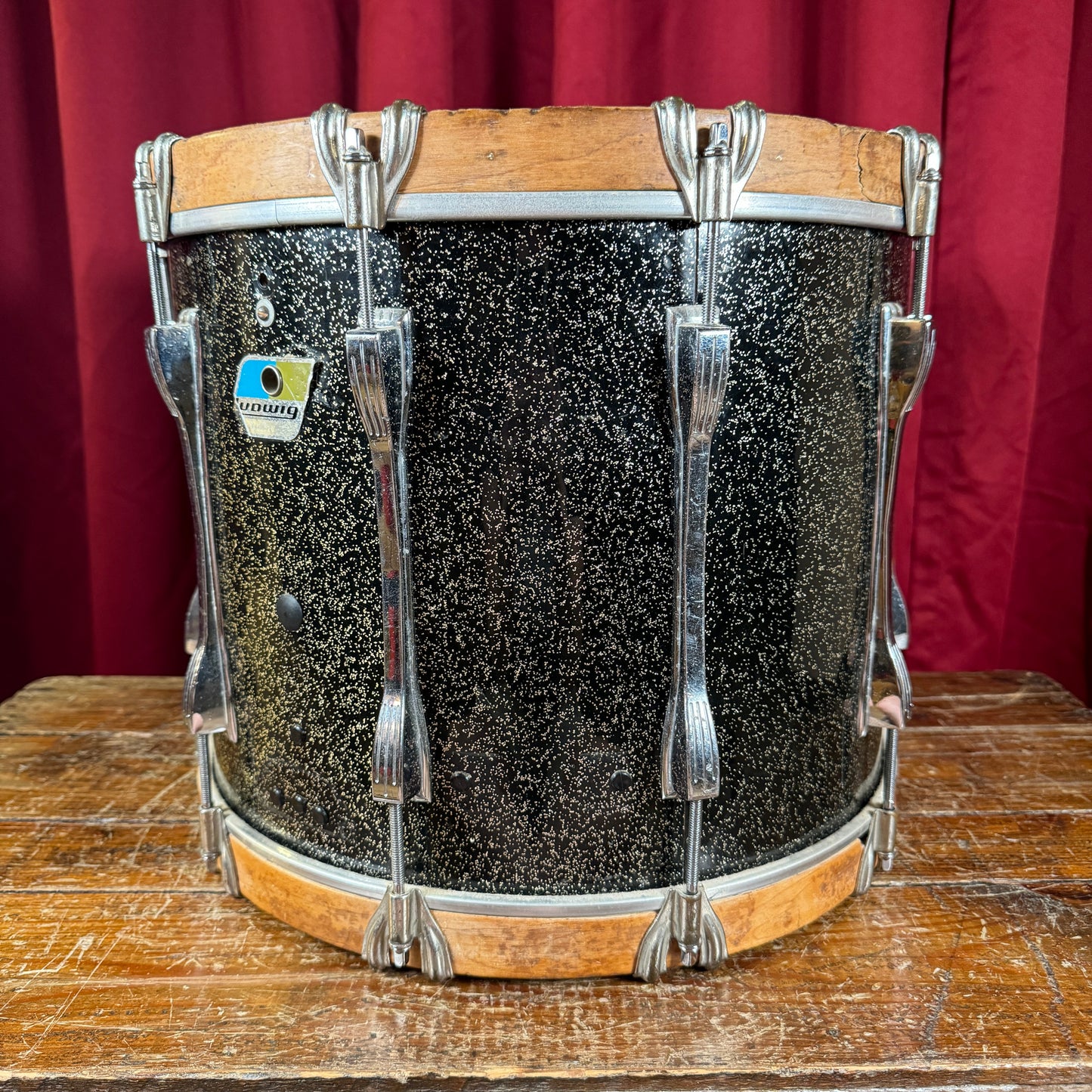 1970s Ludwig 12x15 Marching Snare / Bass Drum Conversion Anniversary Sparkle