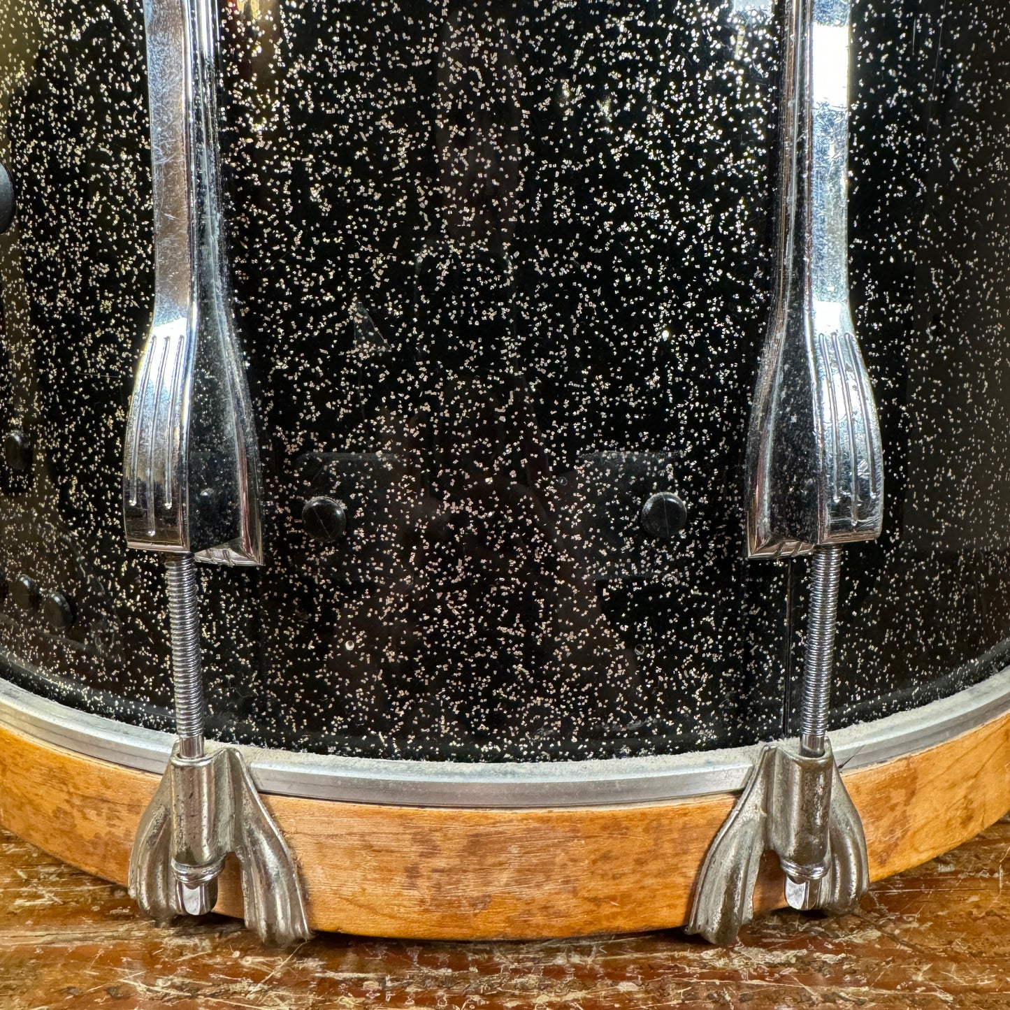 1970s Ludwig 12x15 Marching Snare / Bass Drum Conversion Anniversary Sparkle