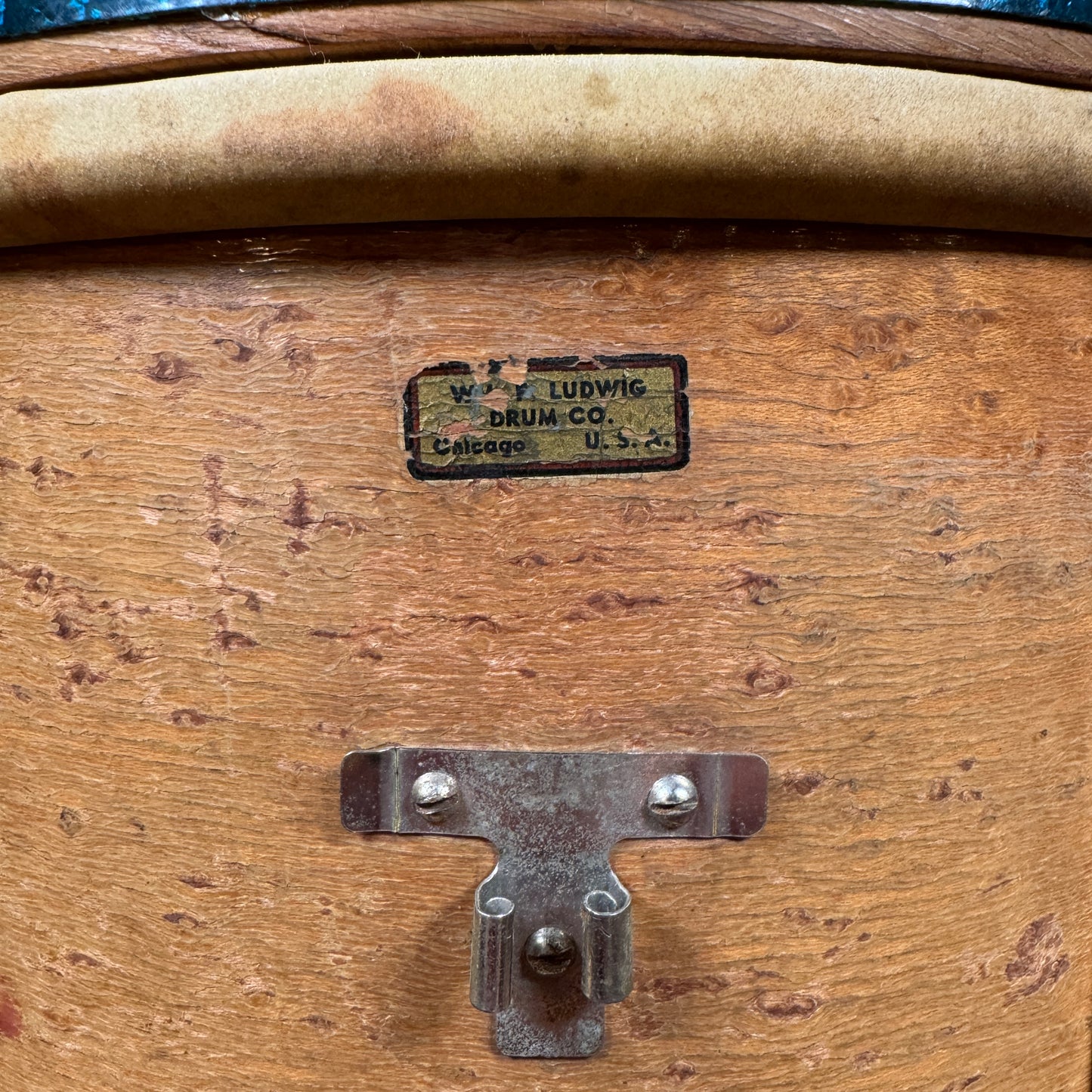 1939 WFL Ludwig 7x11 Bob Cat Tom Drum Natural