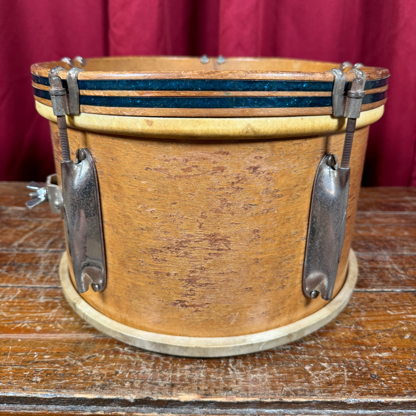 1939 WFL Ludwig 7x11 Bob Cat Tom Drum Natural