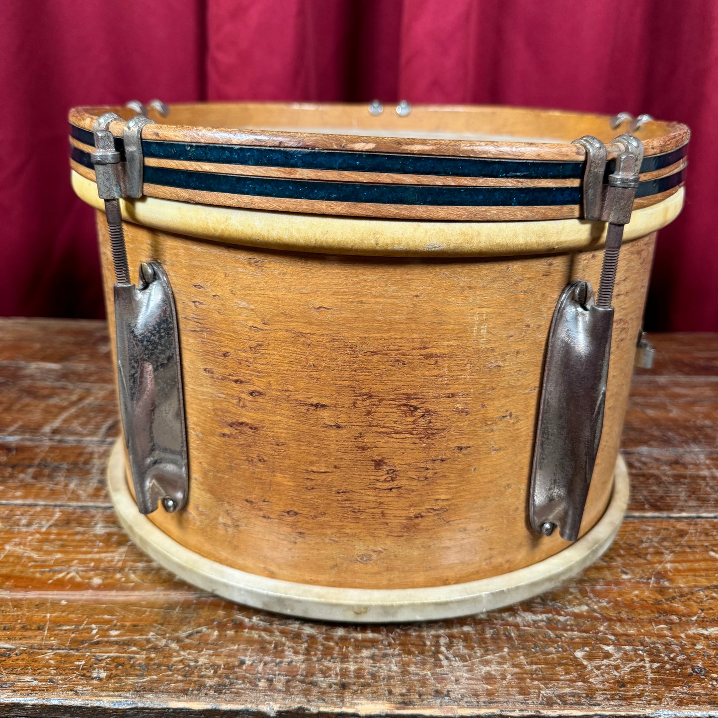 1939 WFL Ludwig 7x11 Bob Cat Tom Drum Natural