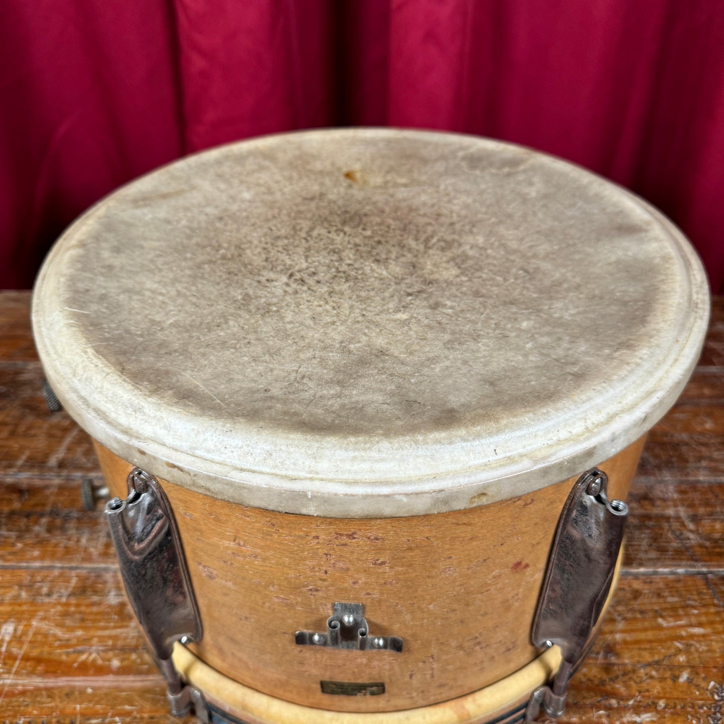 1939 WFL Ludwig 7x11 Bob Cat Tom Drum Natural