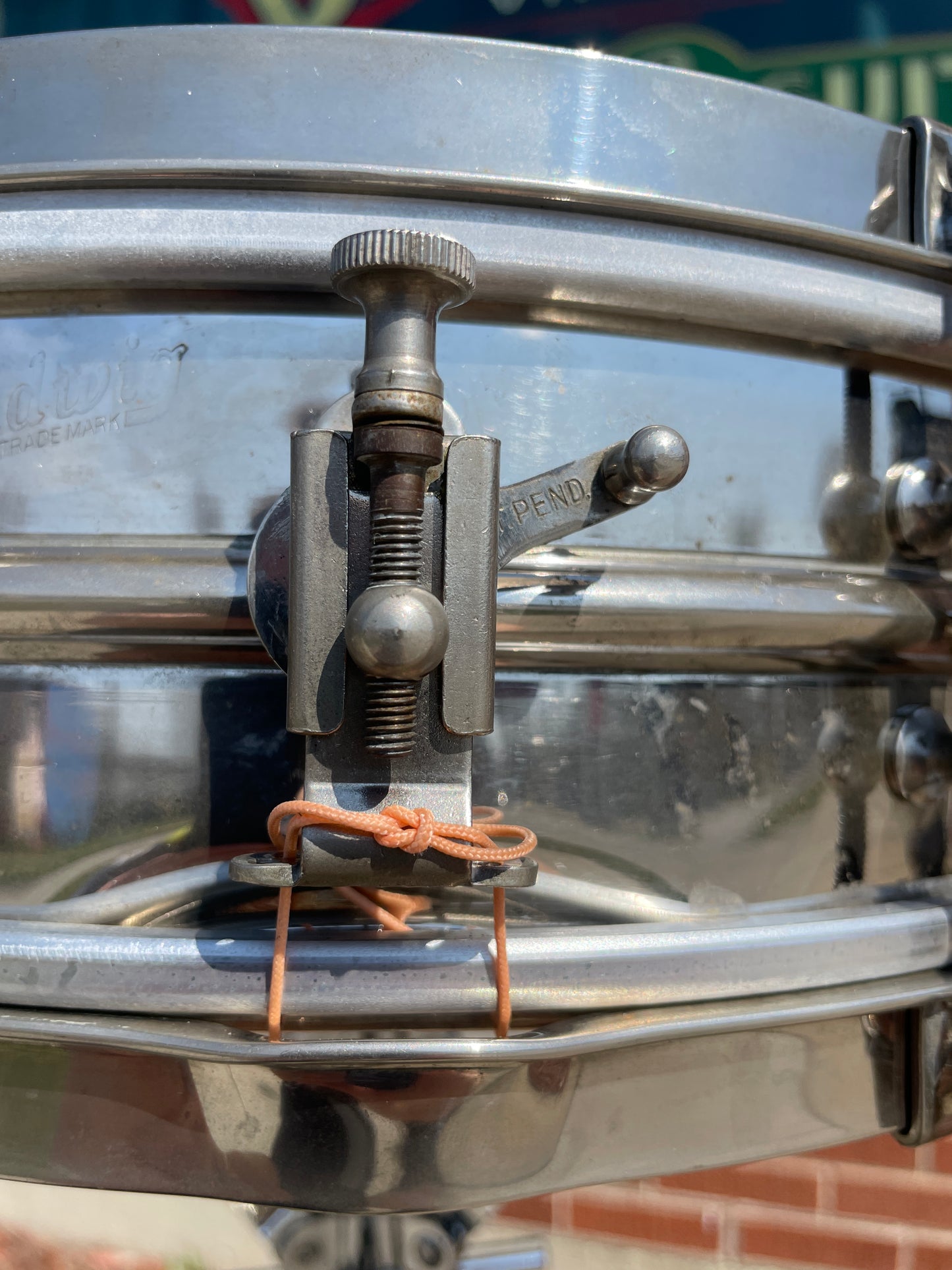 1920s Ludwig 4x14 Dance Model Universal 2-Pc. Nickel Over Brass Shell Snare Drum