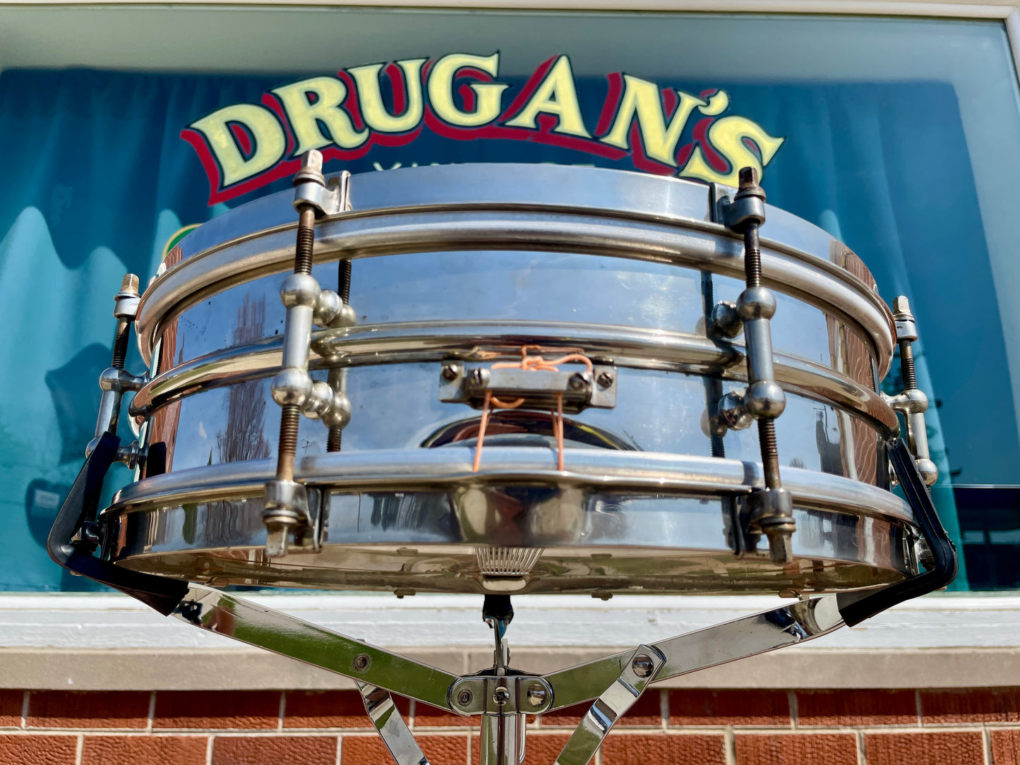 1920s Ludwig 4x14 Dance Model Universal 2-Pc. Nickel Over Brass Shell Snare Drum