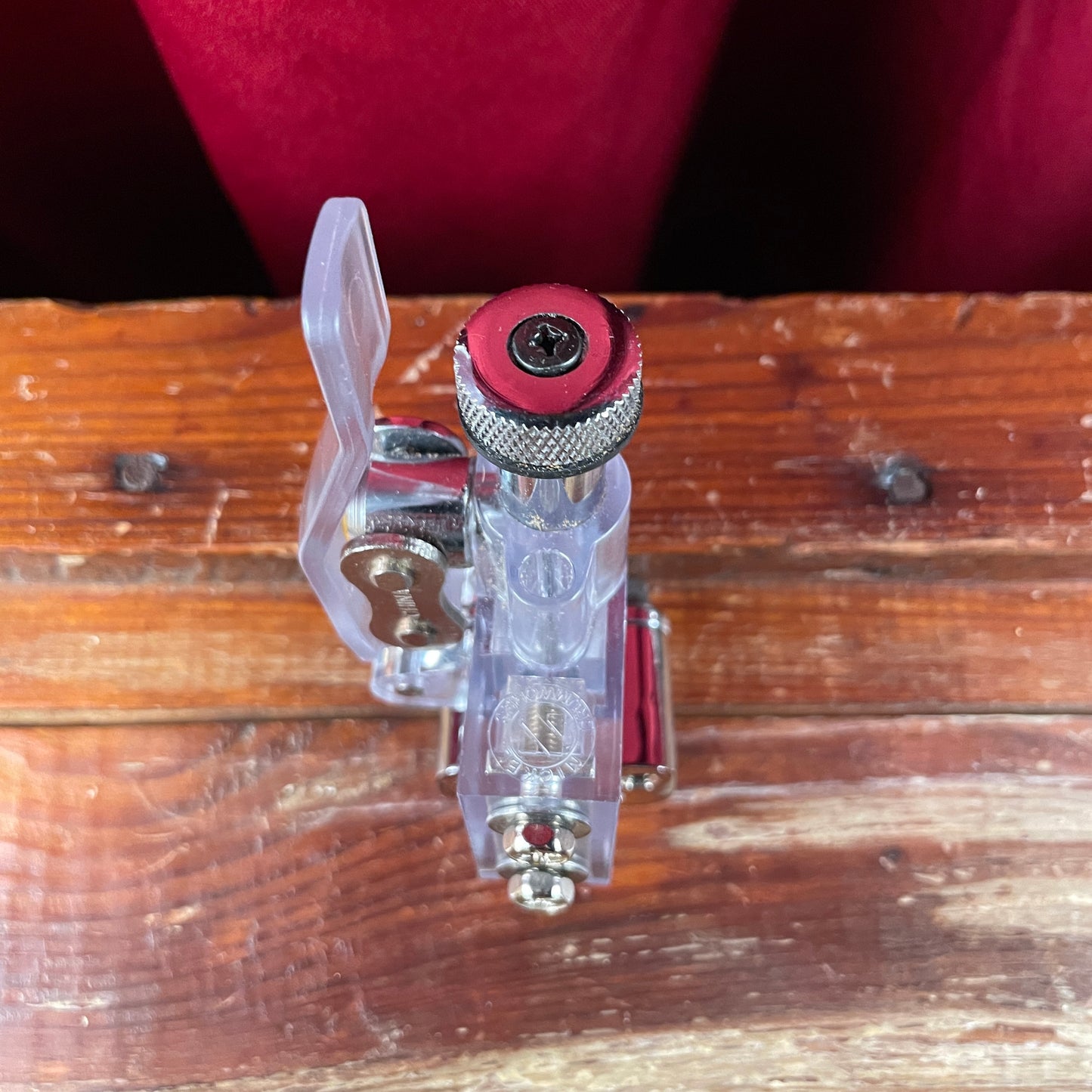 Nickel Drumworks Piston Snare Throw Off Strainer and Butt Plate Chrome & Acrylic