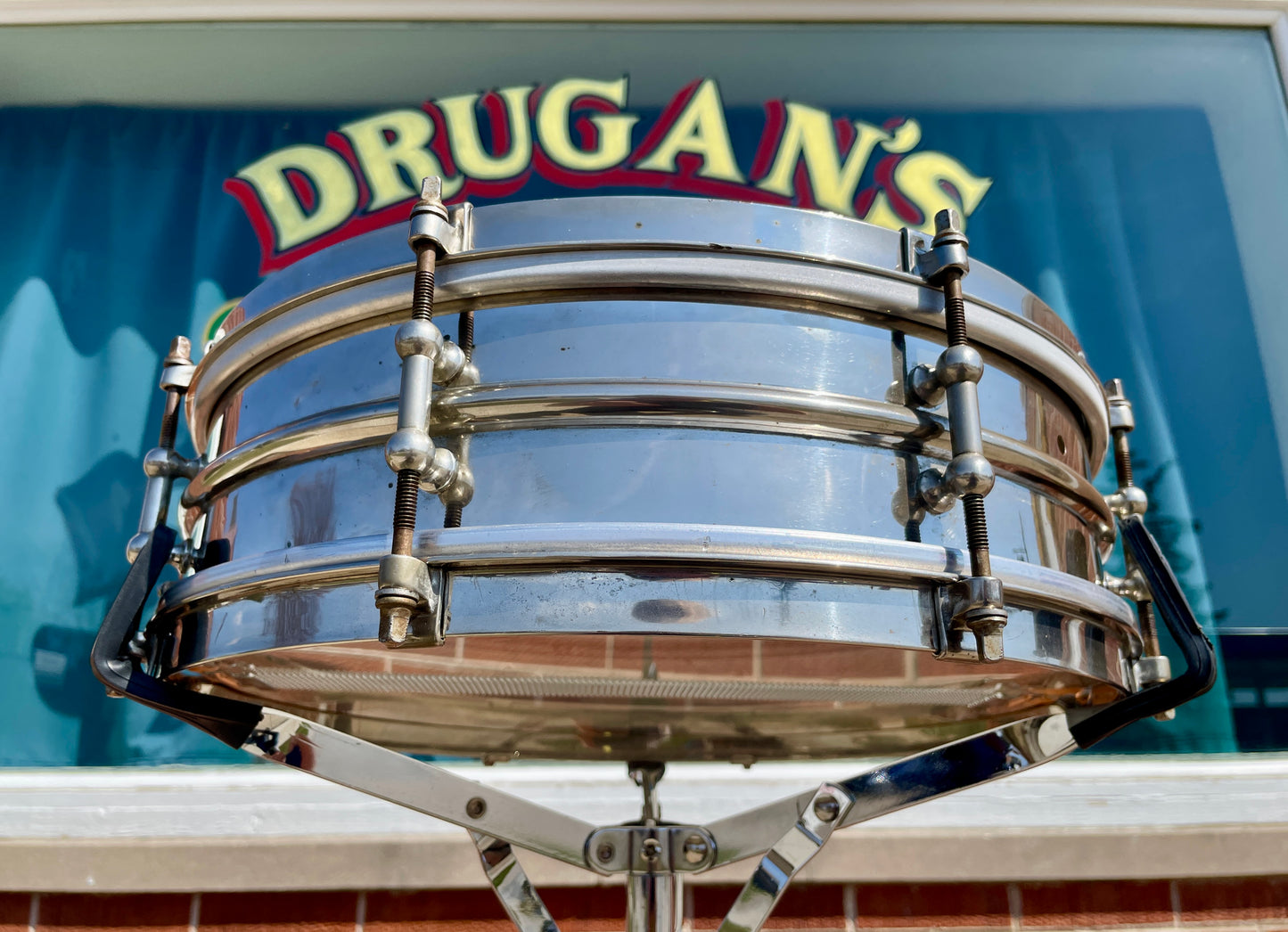 1920s Ludwig 4x14 Dance Model Universal 2-Pc. Nickel Over Brass Shell Snare Drum